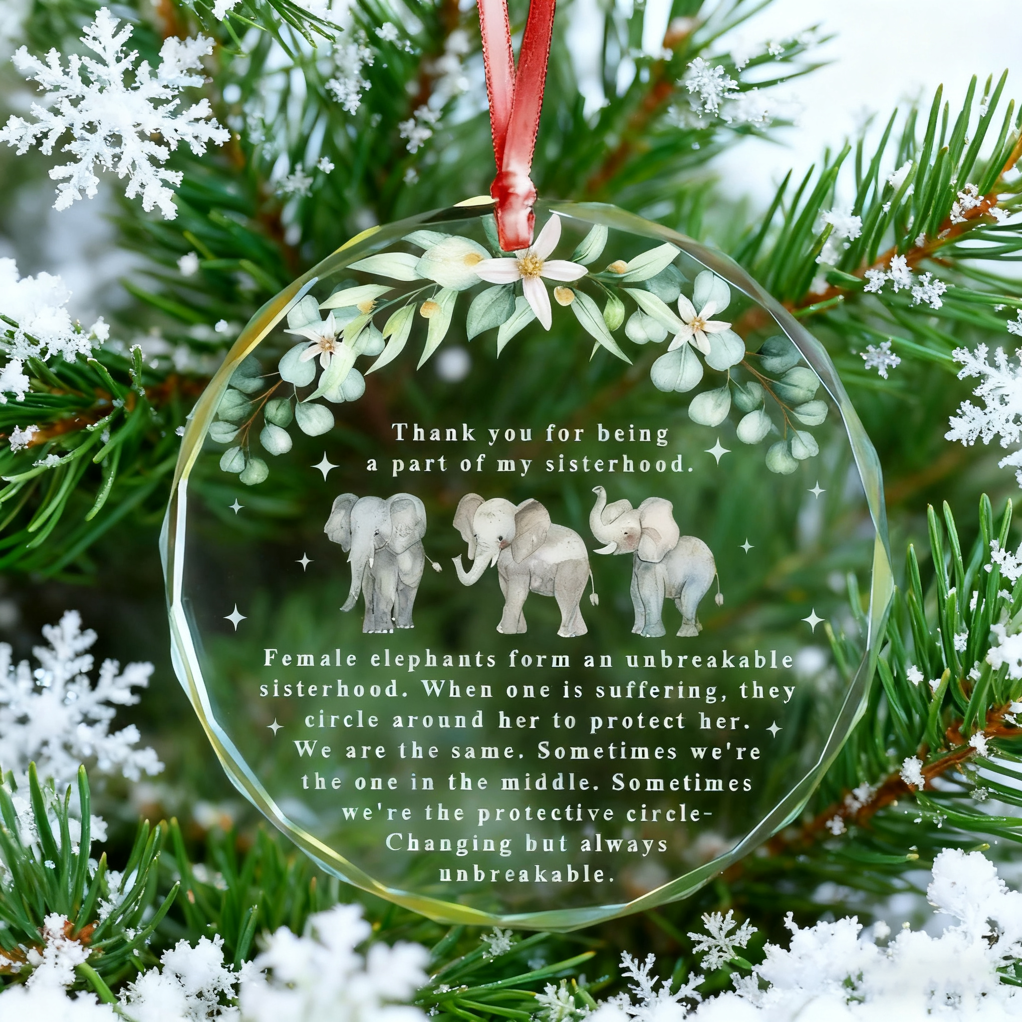 The Sisterhood Circle- Elephant Sisterhood Ornament