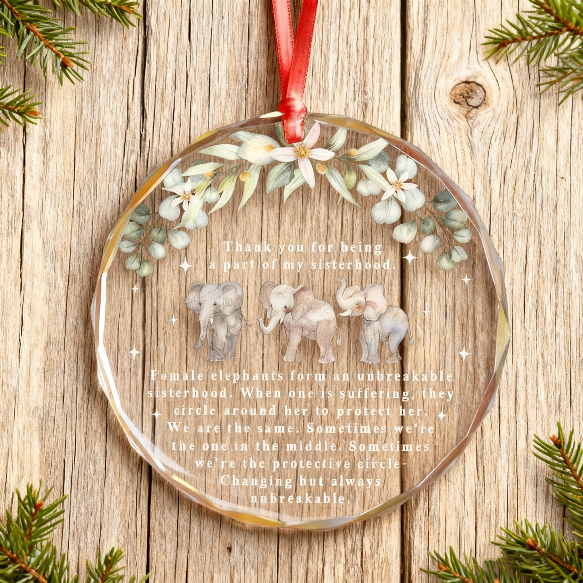 The Sisterhood Circle- Elephant Sisterhood Ornament
