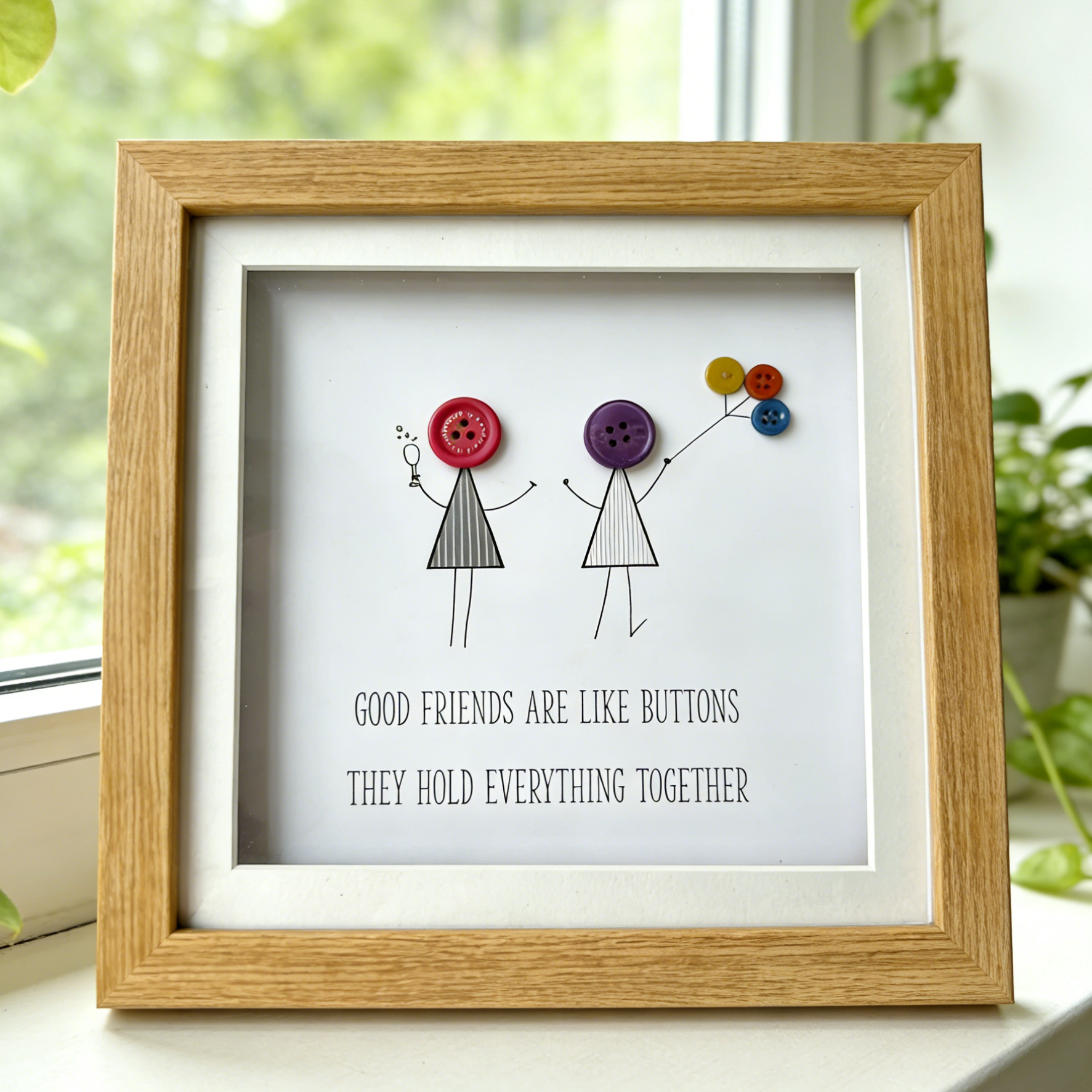 Friendship Button frame - Friendship gifts