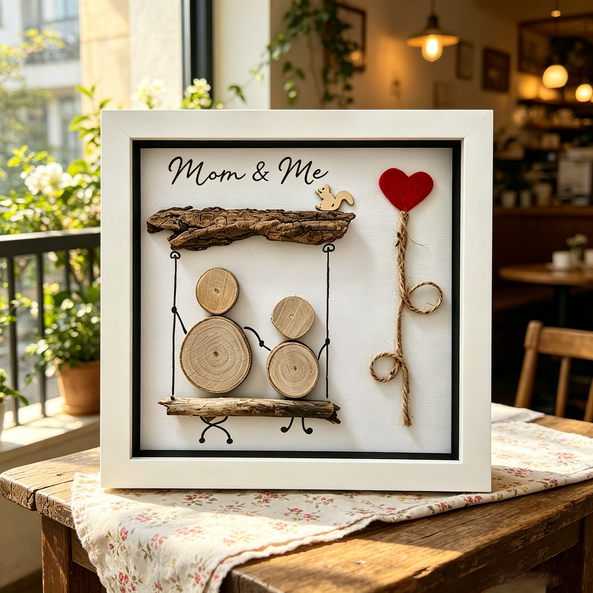 ❤️Handmade Mom & Me Wooden Frame