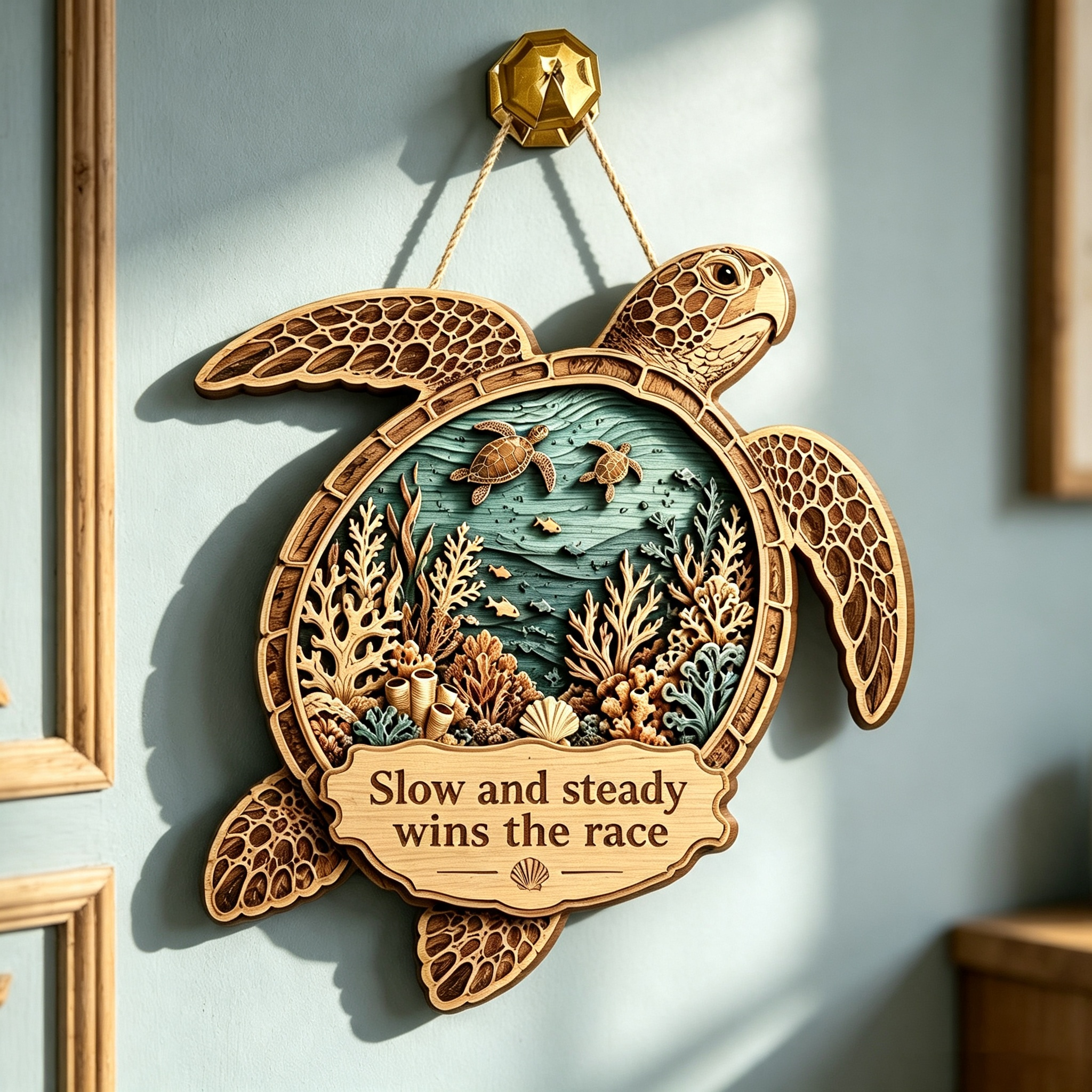 💖Sea Turtle Wooden Wall Sign