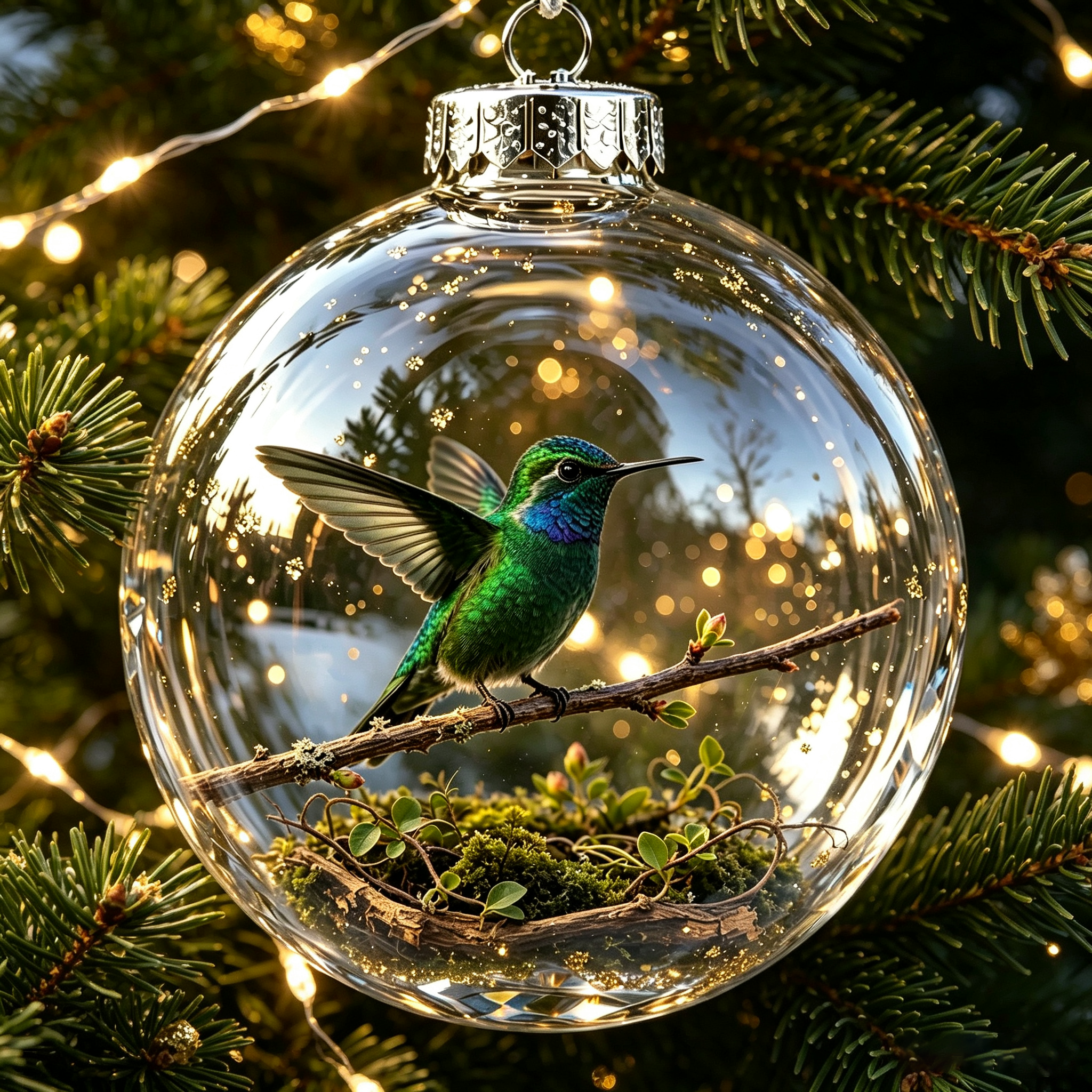 🦜Hummingbird Holiday Ornament