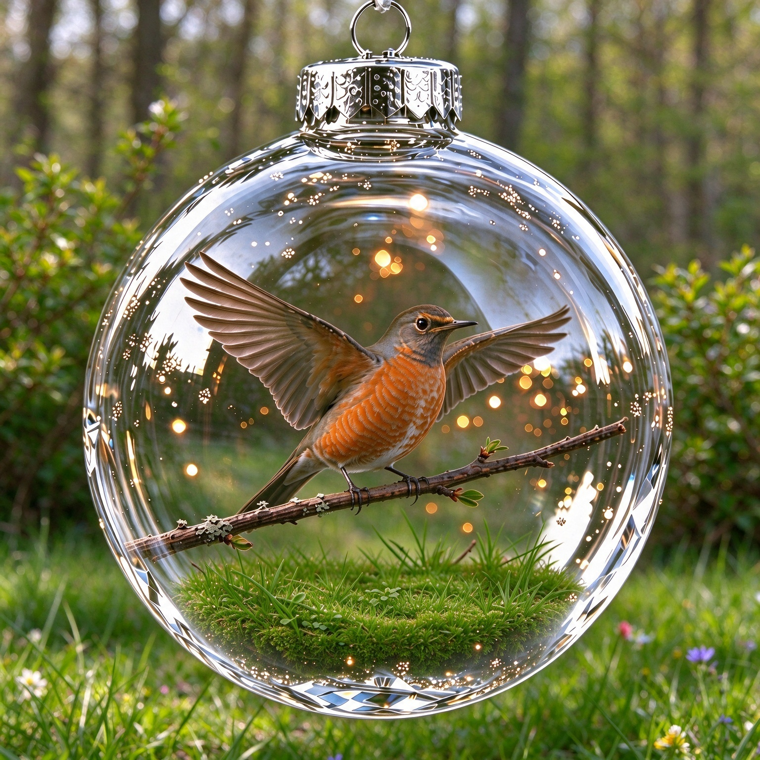 🍂Robin Garden Ornament