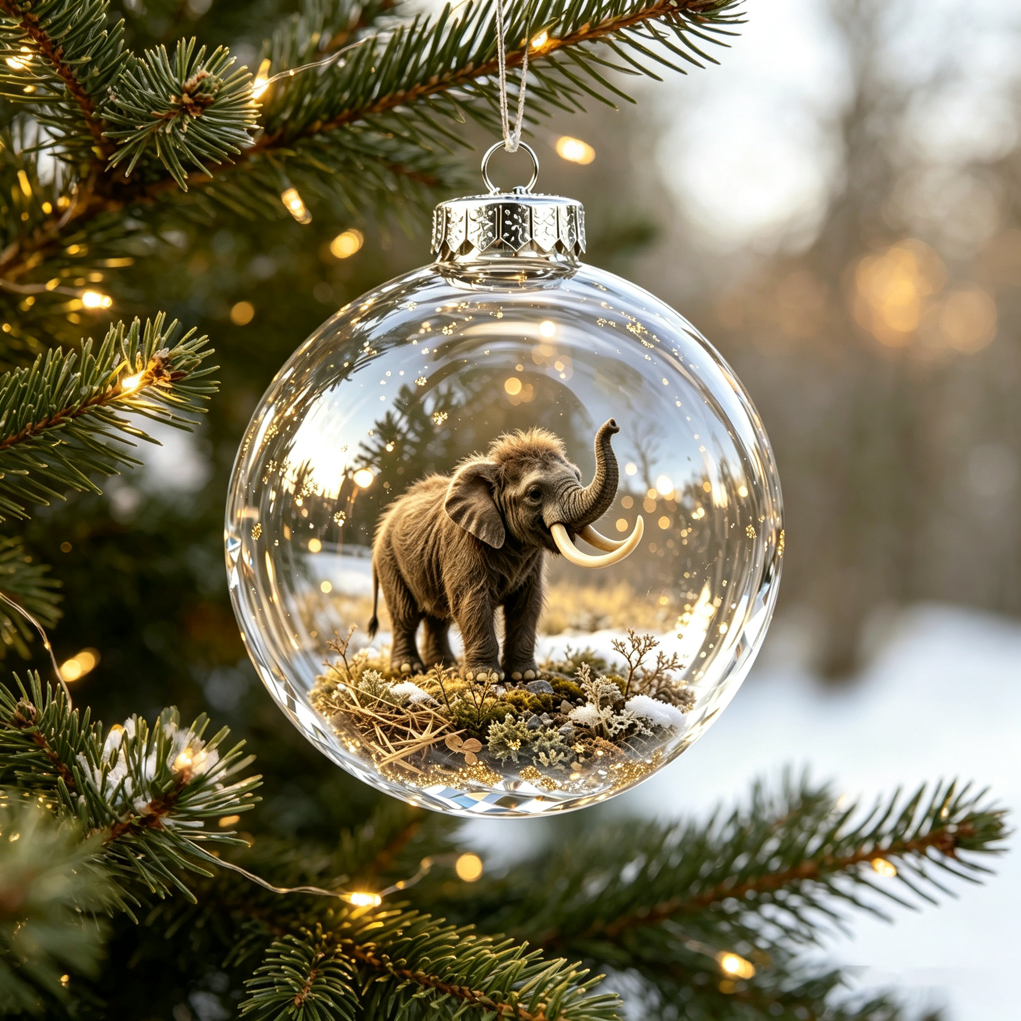 🐘Prehistoric Mammoth Holiday Ornament
