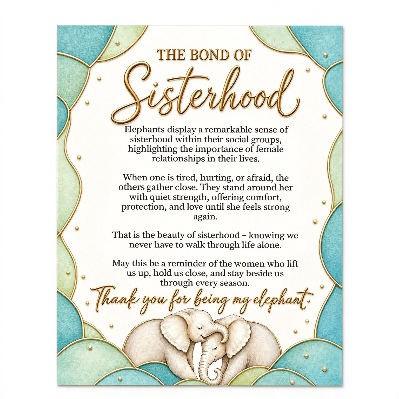 🐘Heart Sisterhood Elephant Ornament-Friendship Gift