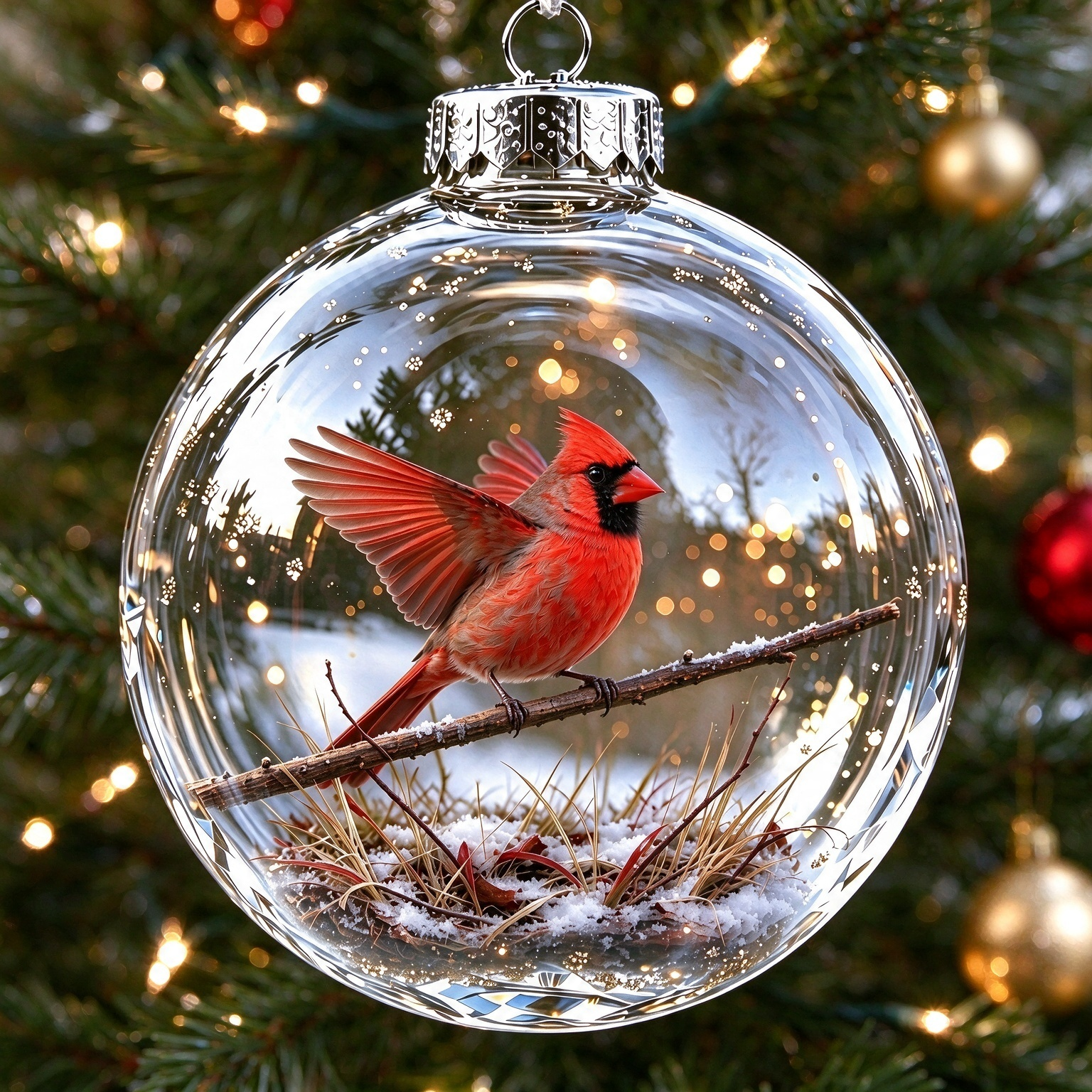 🐦Cardinal Bird Christmas Ornament 