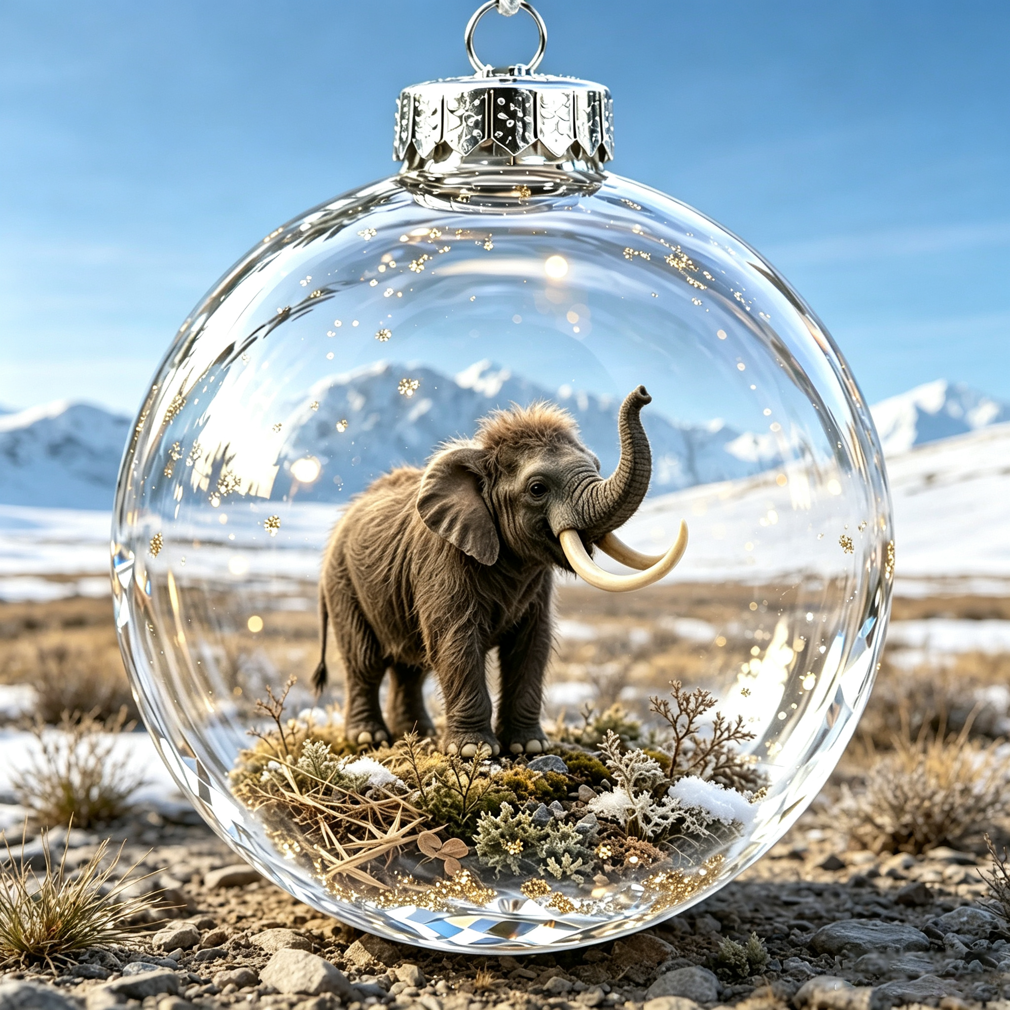 🐘Prehistoric Mammoth Holiday Ornament