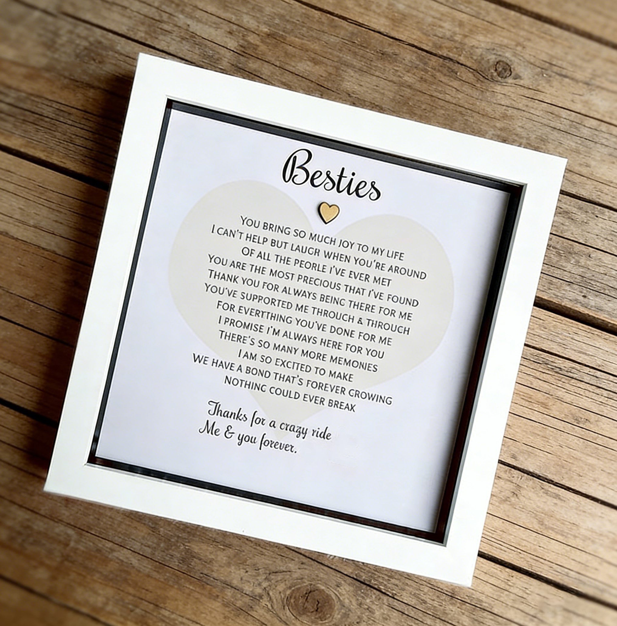 👭Besties poem frame