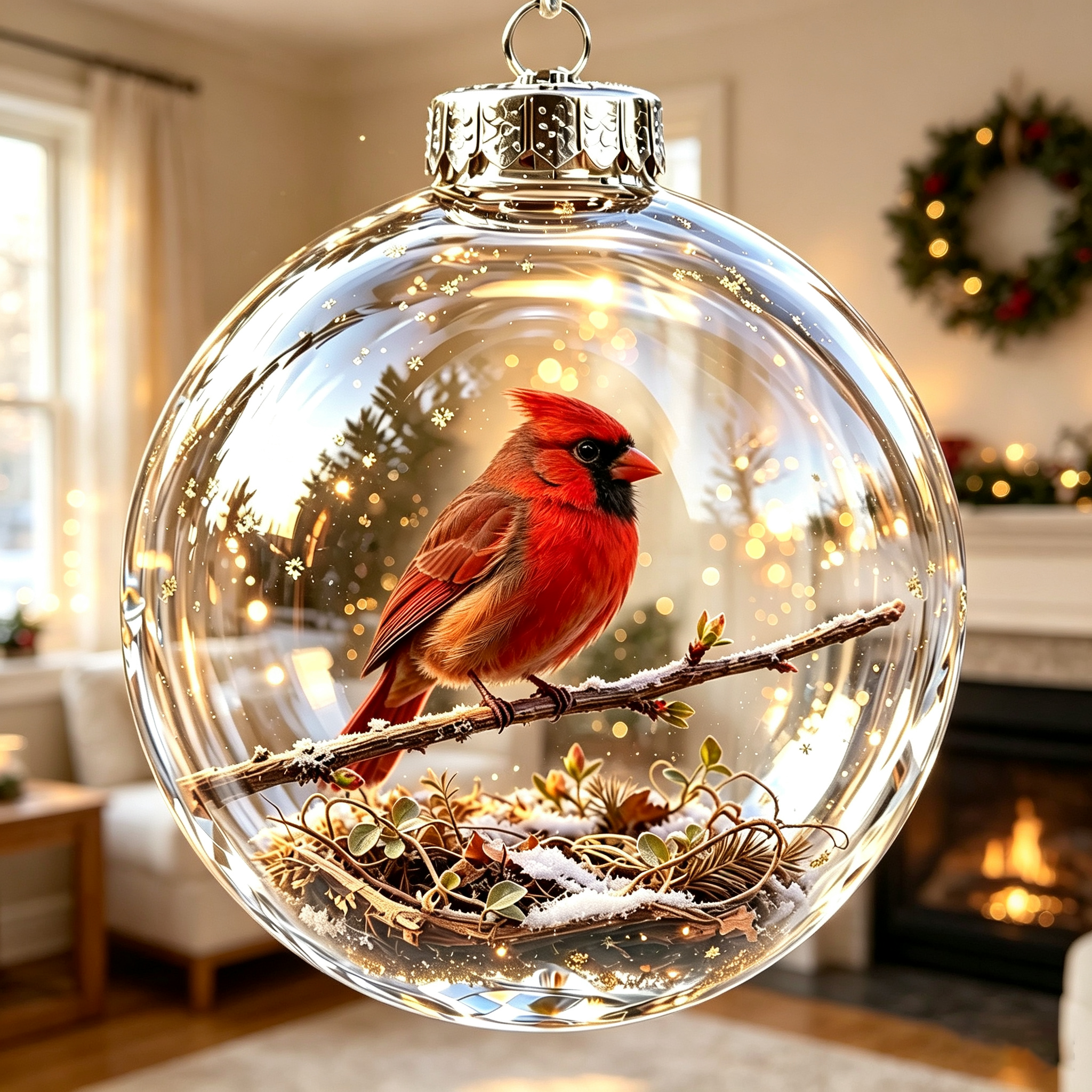 🐦Cardinal Holiday Ornament