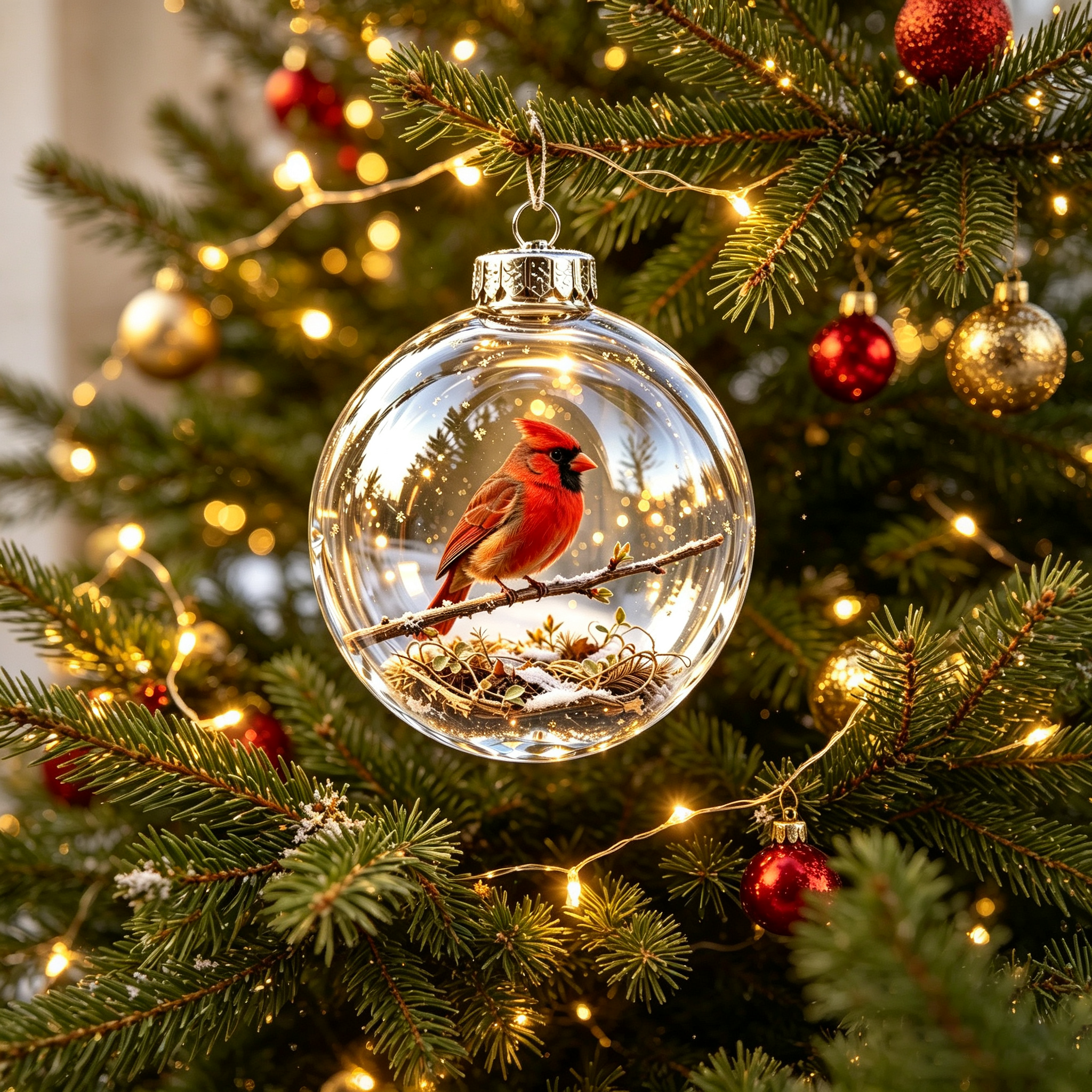 🐦Cardinal Holiday Ornament