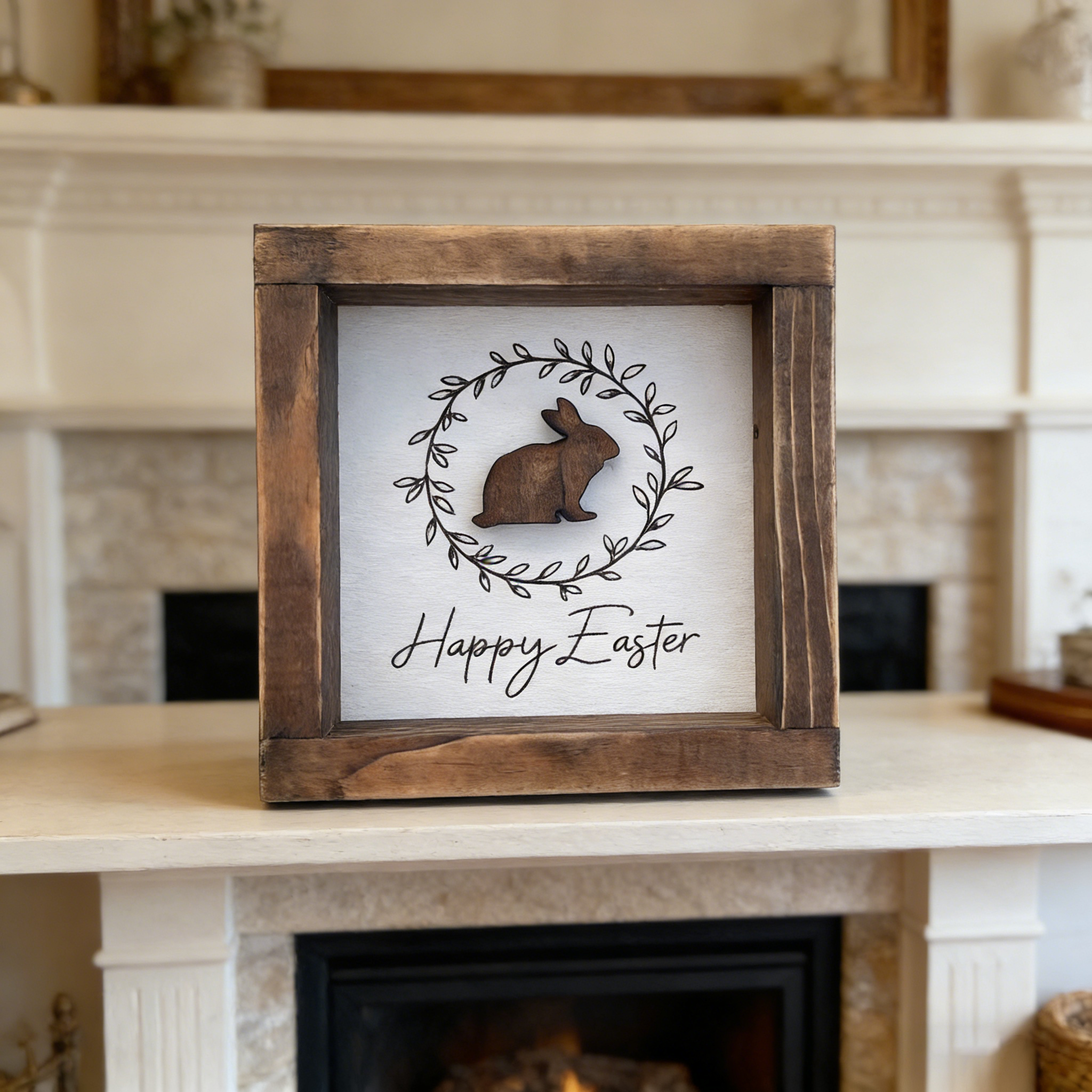 🔥Last Day 48% OFF - 🐇Wooden Easter Bunny Frame