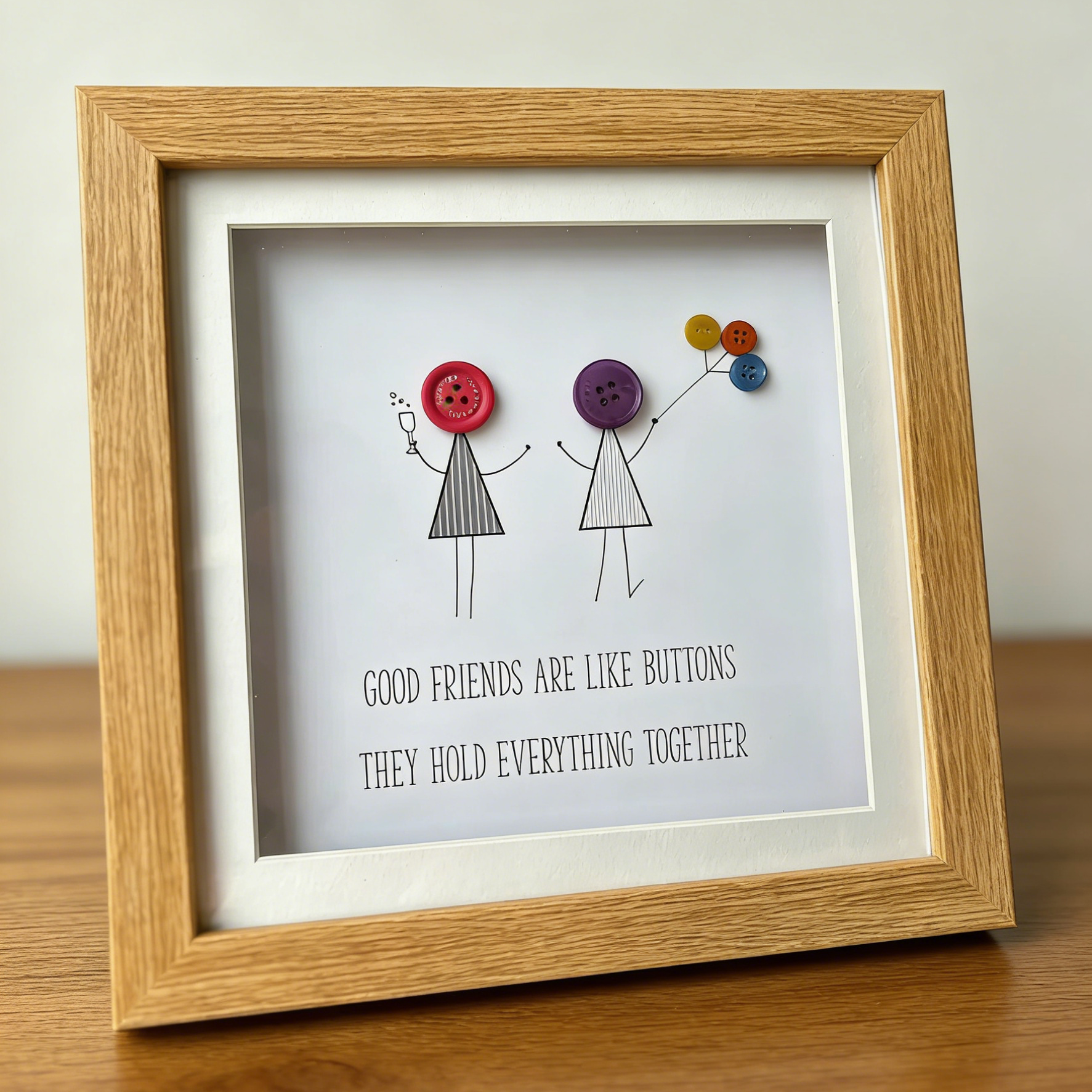 Friendship Button frame - Friendship gifts