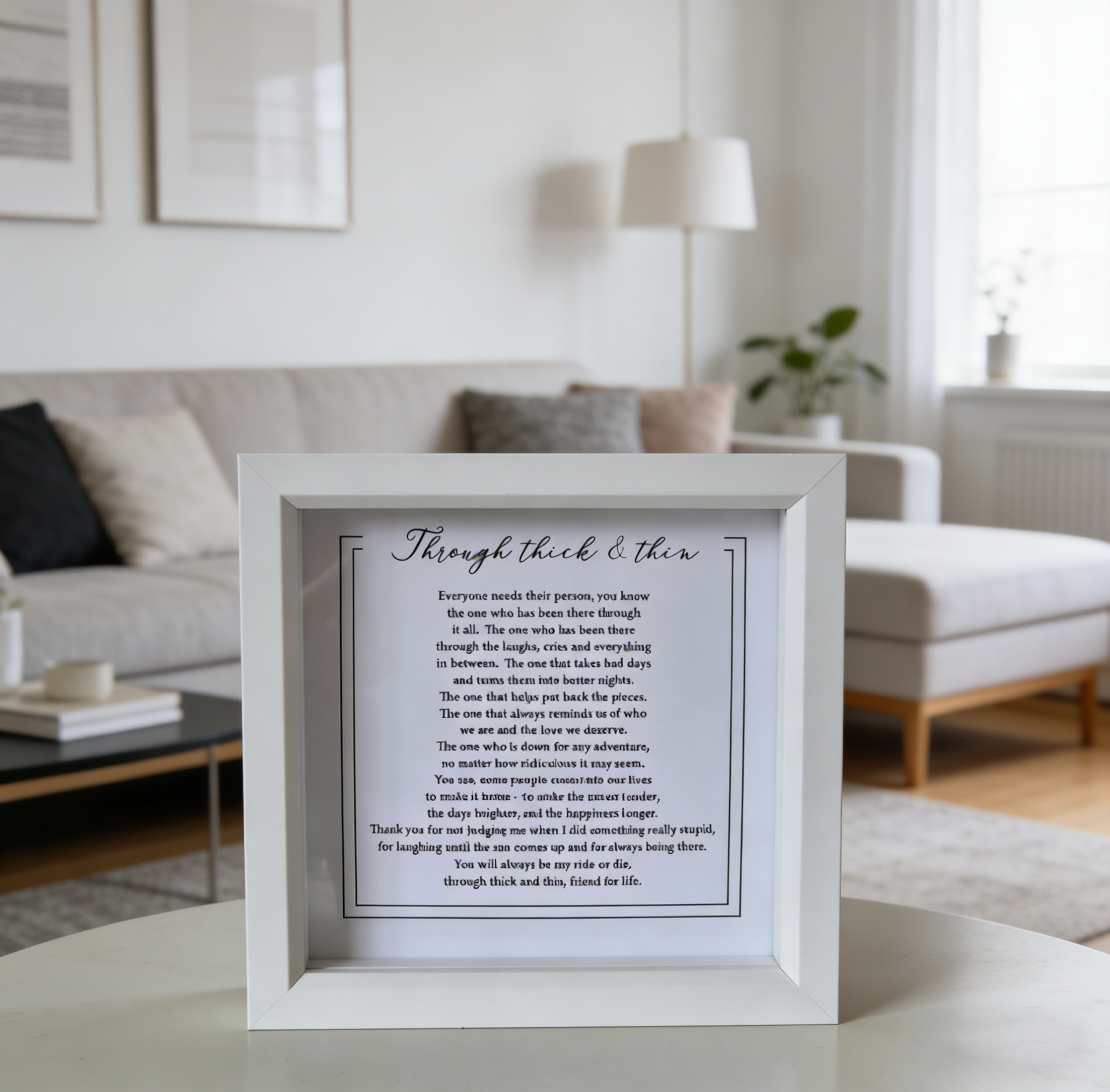 💞Through Thick & Thin – Friendship Frame