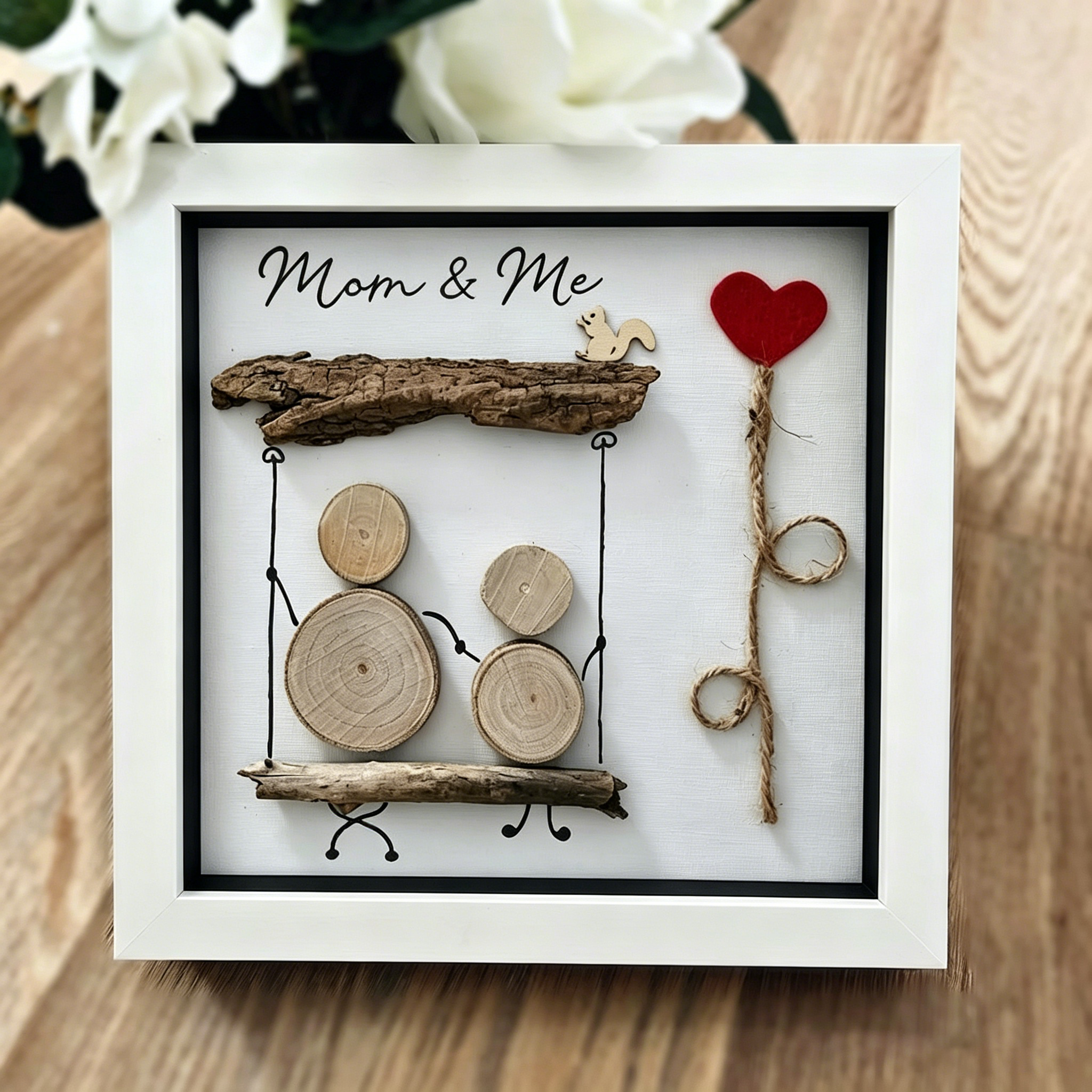 ❤️Handmade Mom & Me Wooden Frame