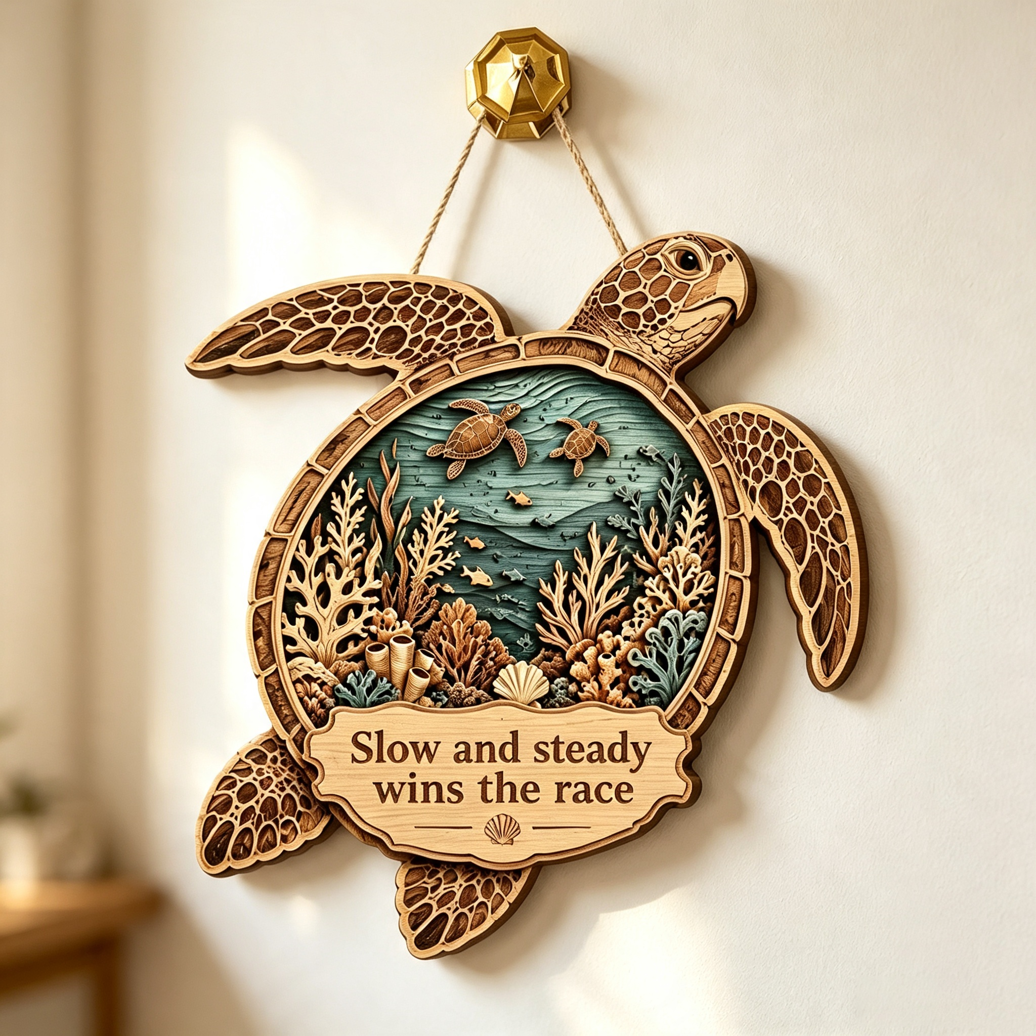 💖Sea Turtle Wooden Wall Sign
