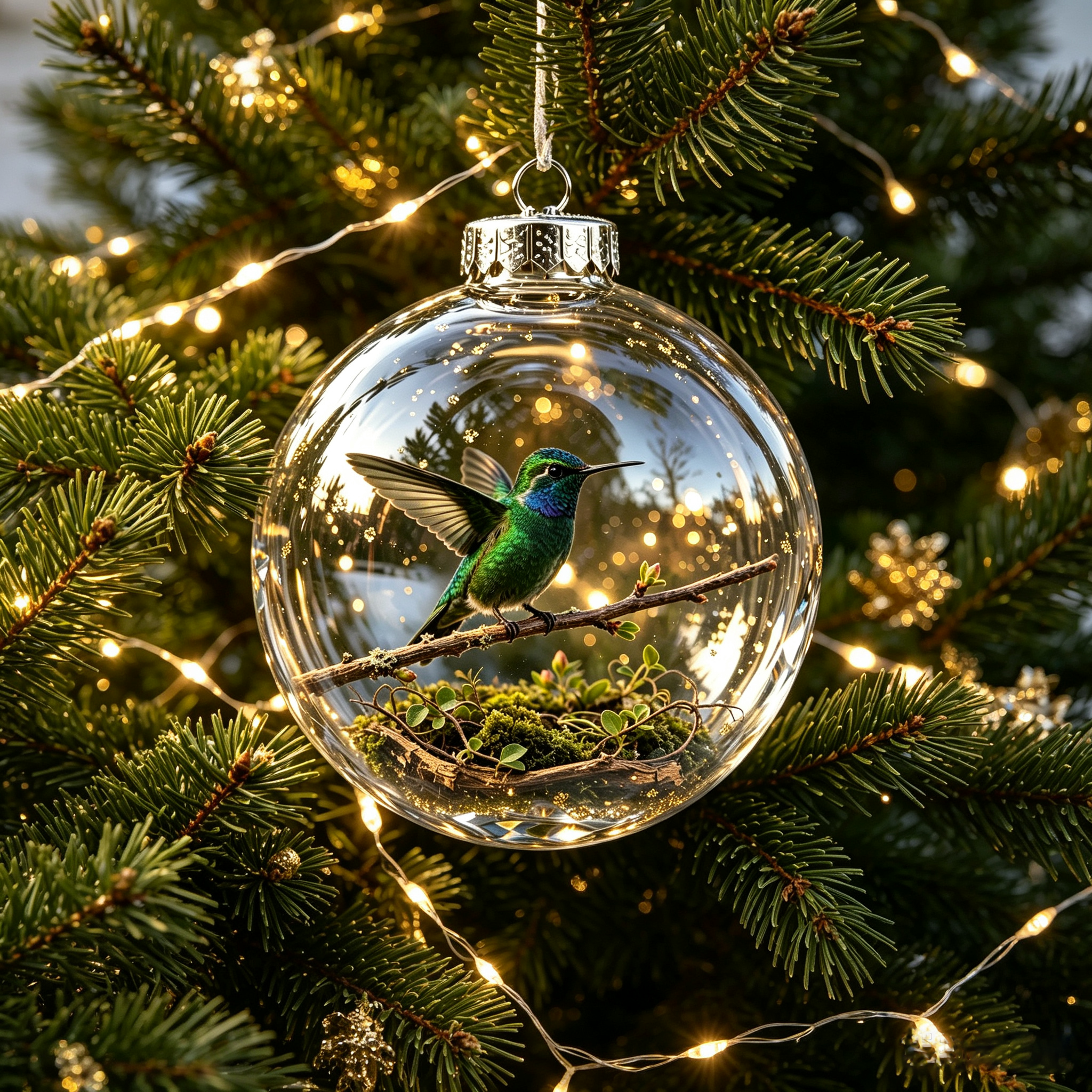 🦜Hummingbird Holiday Ornament