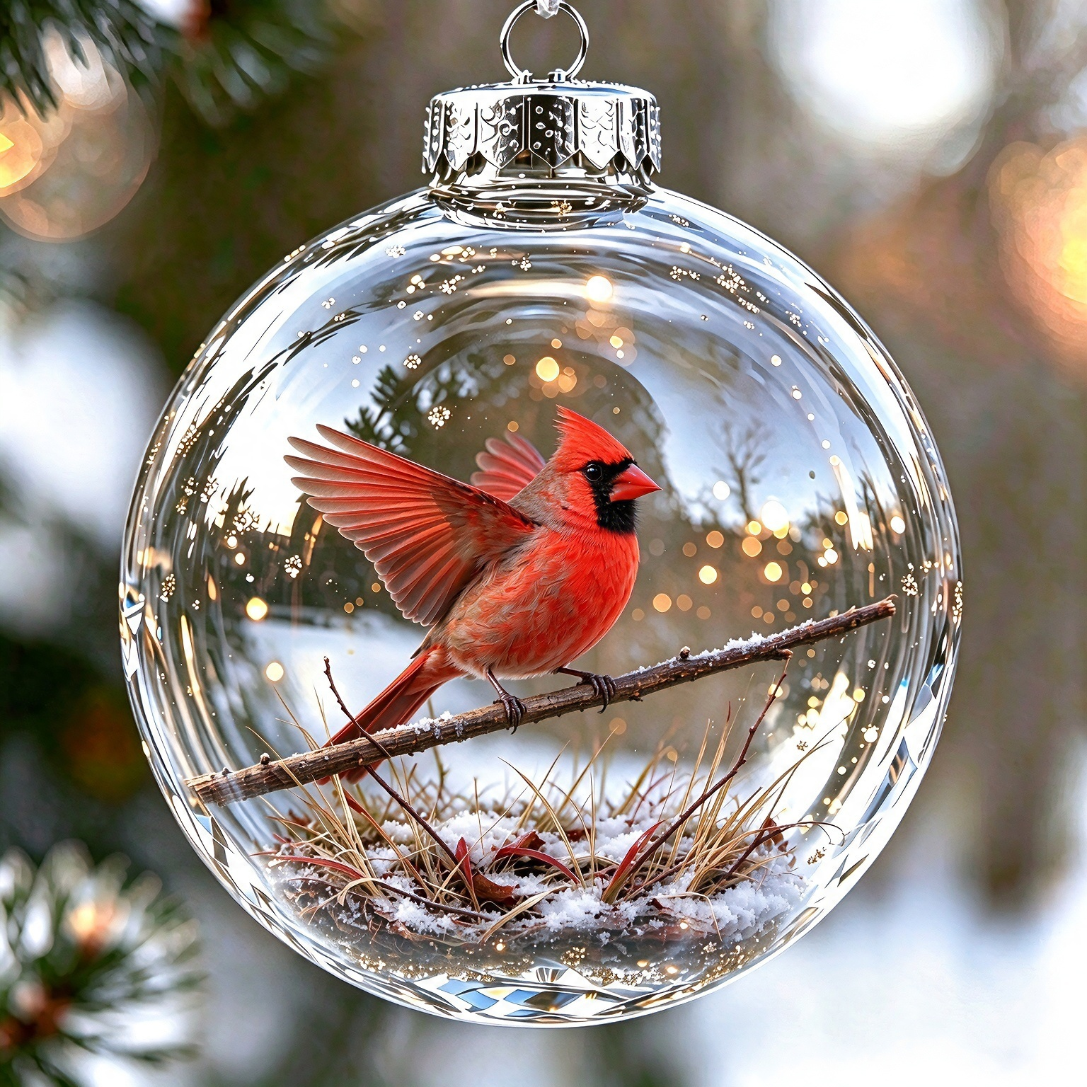 🐦Cardinal Bird Christmas Ornament 
