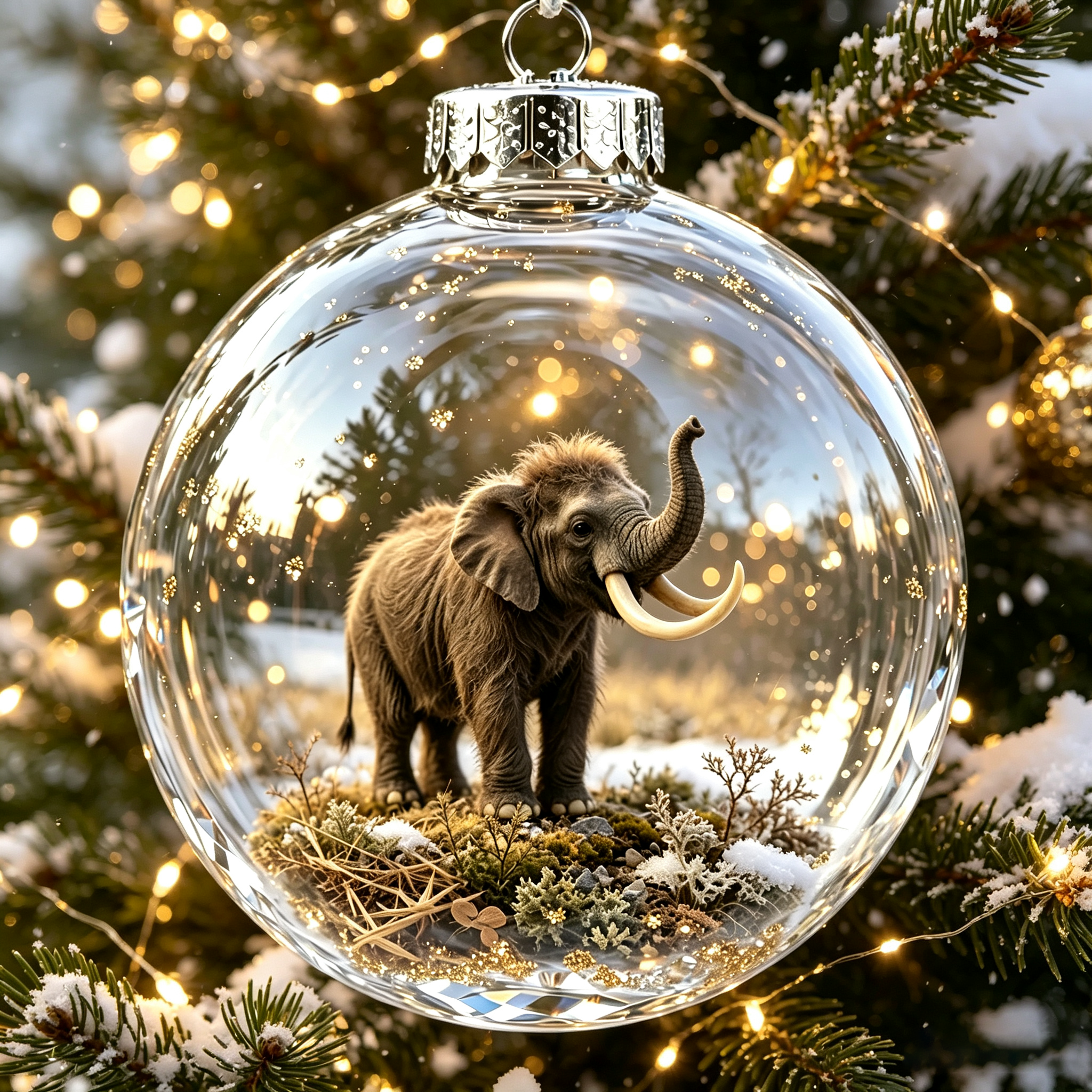 🐘Prehistoric Mammoth Holiday Ornament