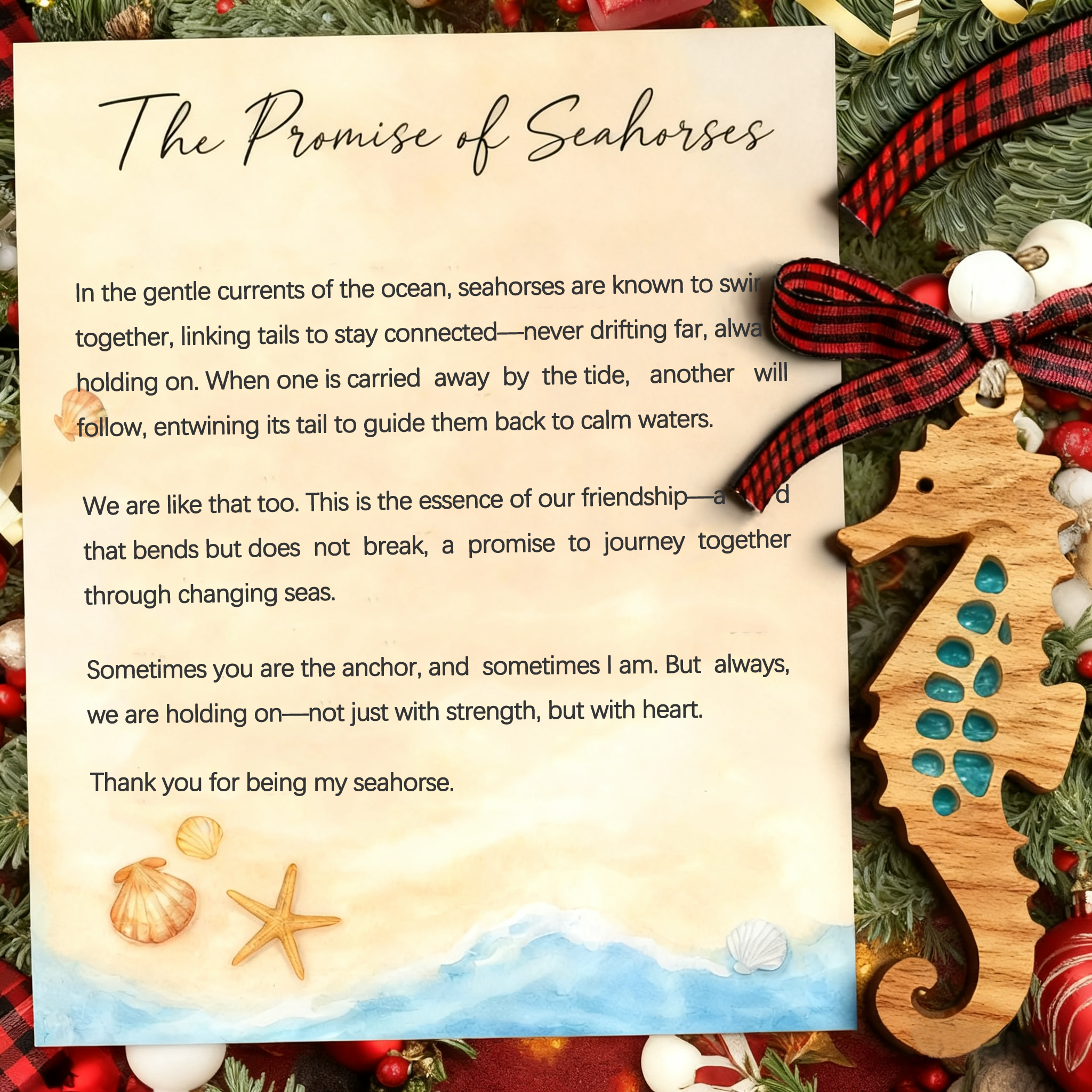 🔥HOT SALE 49% OFF - ✨Seahorses Sisterhood Ornament