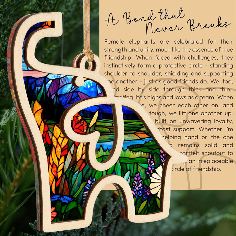 🐘Friendship gift • Friendship Elephant Ornament with Story Card