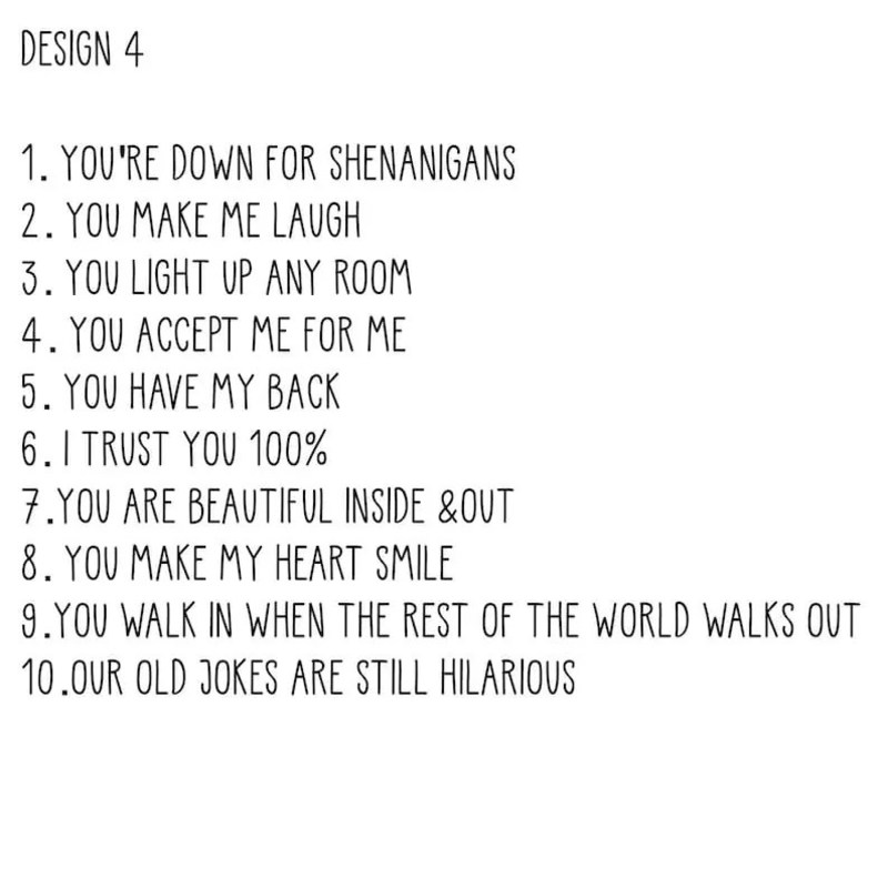 ✨Wooden Gift-10 Reasons Why You Are My Bestie