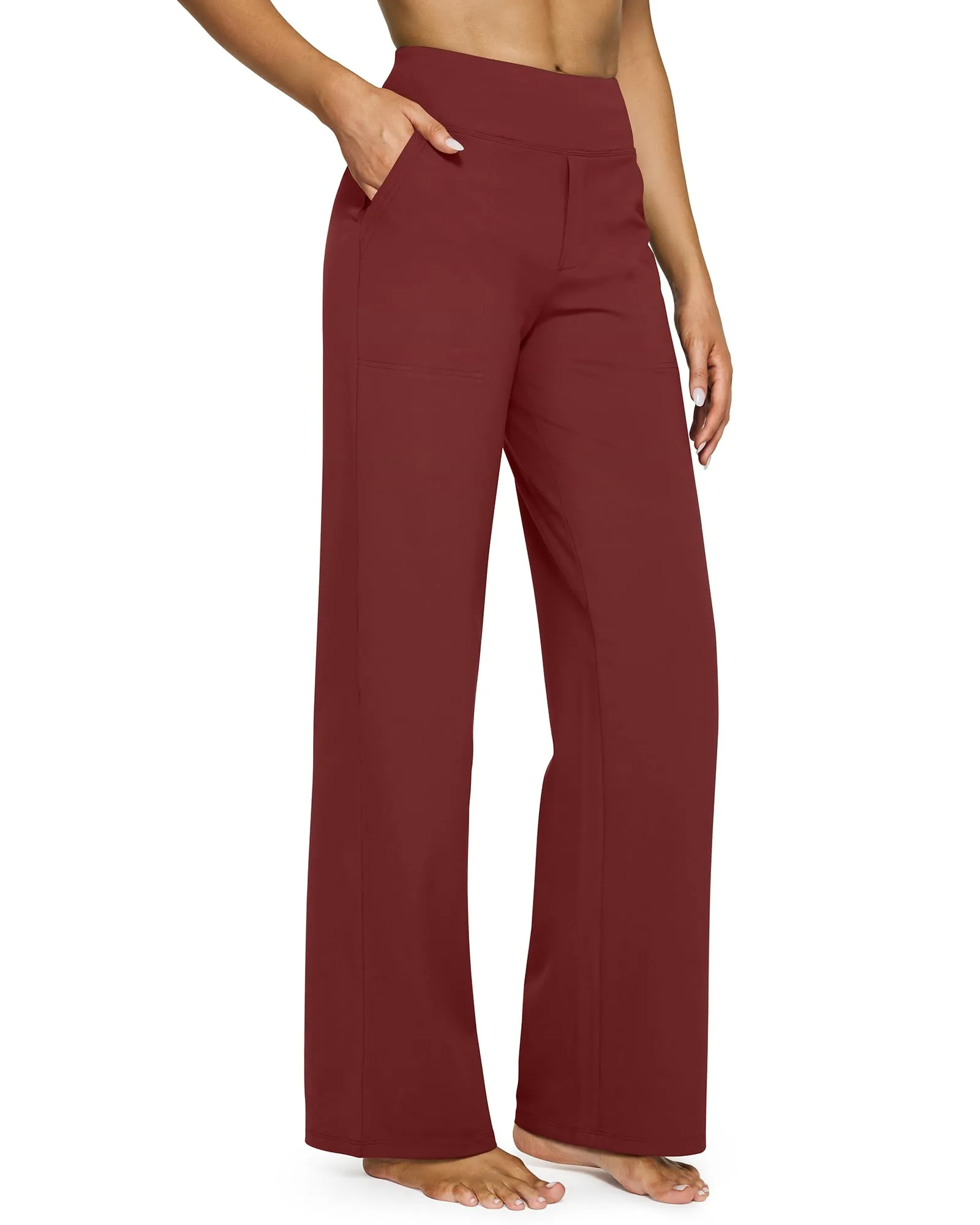 2024 WOMEN'S HIGH WAIST STRETCH CASUAL YOGA WIDE LEG PANTS(BUY 2 FREE SHIPPING)
