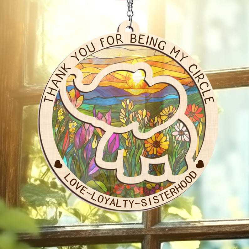 Elephant Friendship Suncatcher Ornament - Sisterhood Ornament
