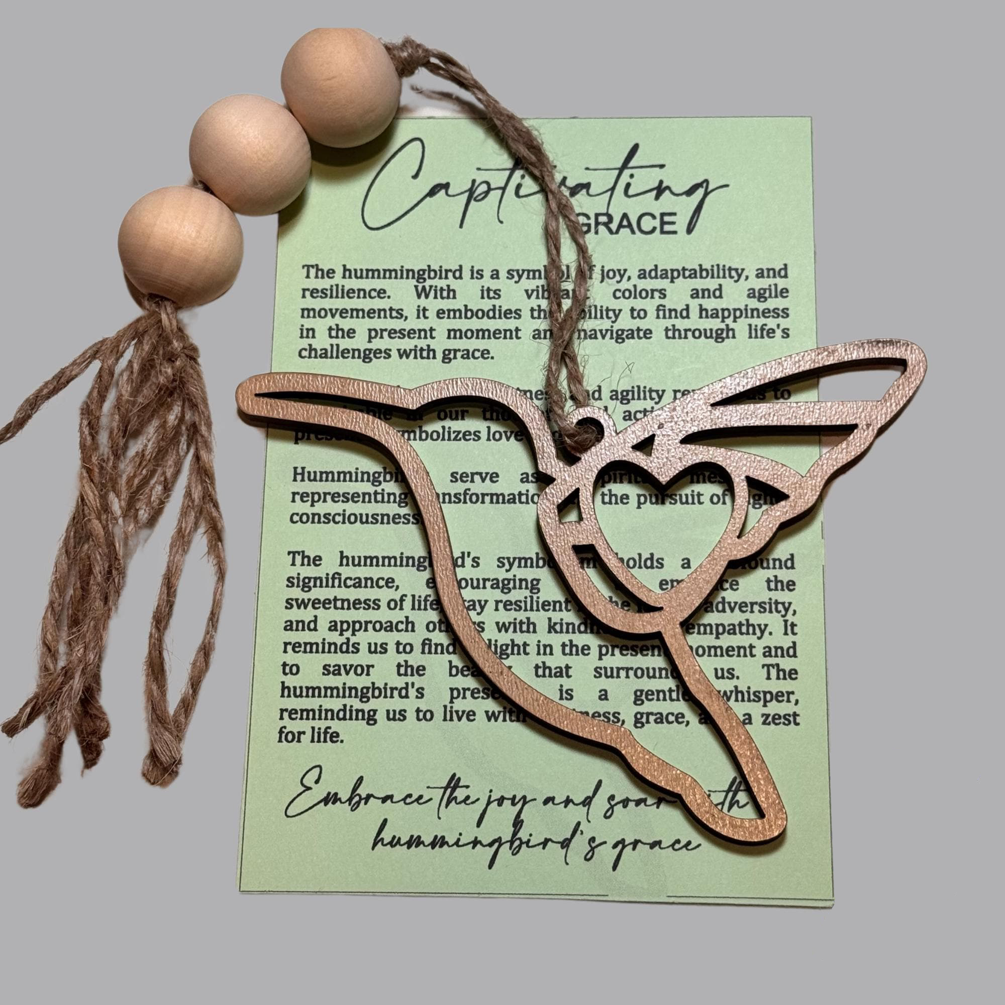 Hummingbird Ornament With Story Card - Friendship Gift