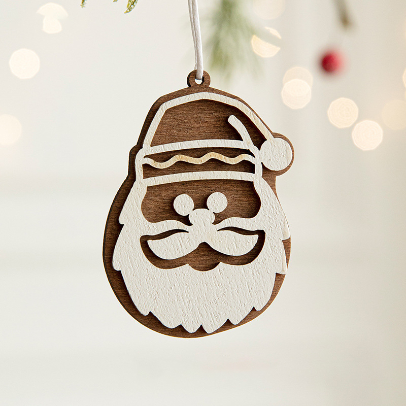 🌲Eight wooden ornaments in different styles.🌲