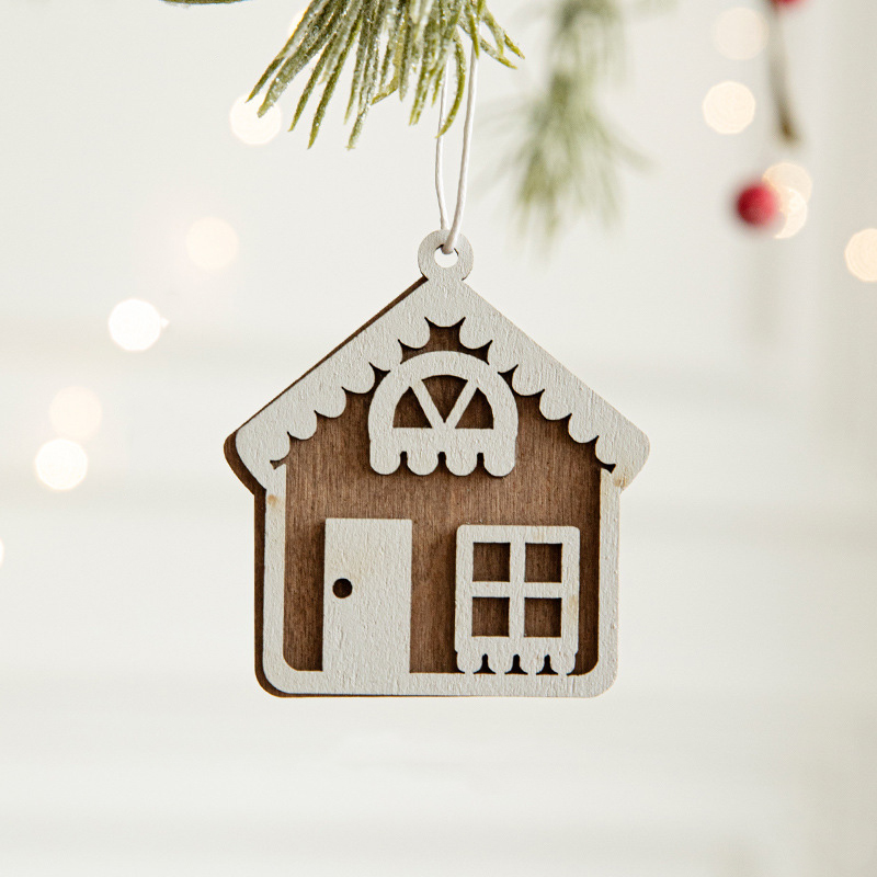 🌲Eight wooden ornaments in different styles.🌲