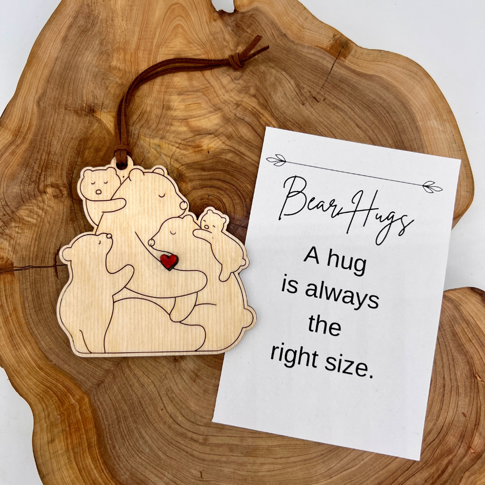 Wooden Story Card Keepsake Gift - Bear Hug