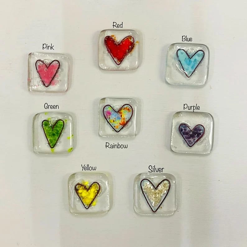🔥Last Day Promotion 70%OFF🔥Fused Glass Heart Pocket Token