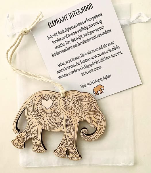 Sisterhood Elephant Ornament🐘 - Friendship gift