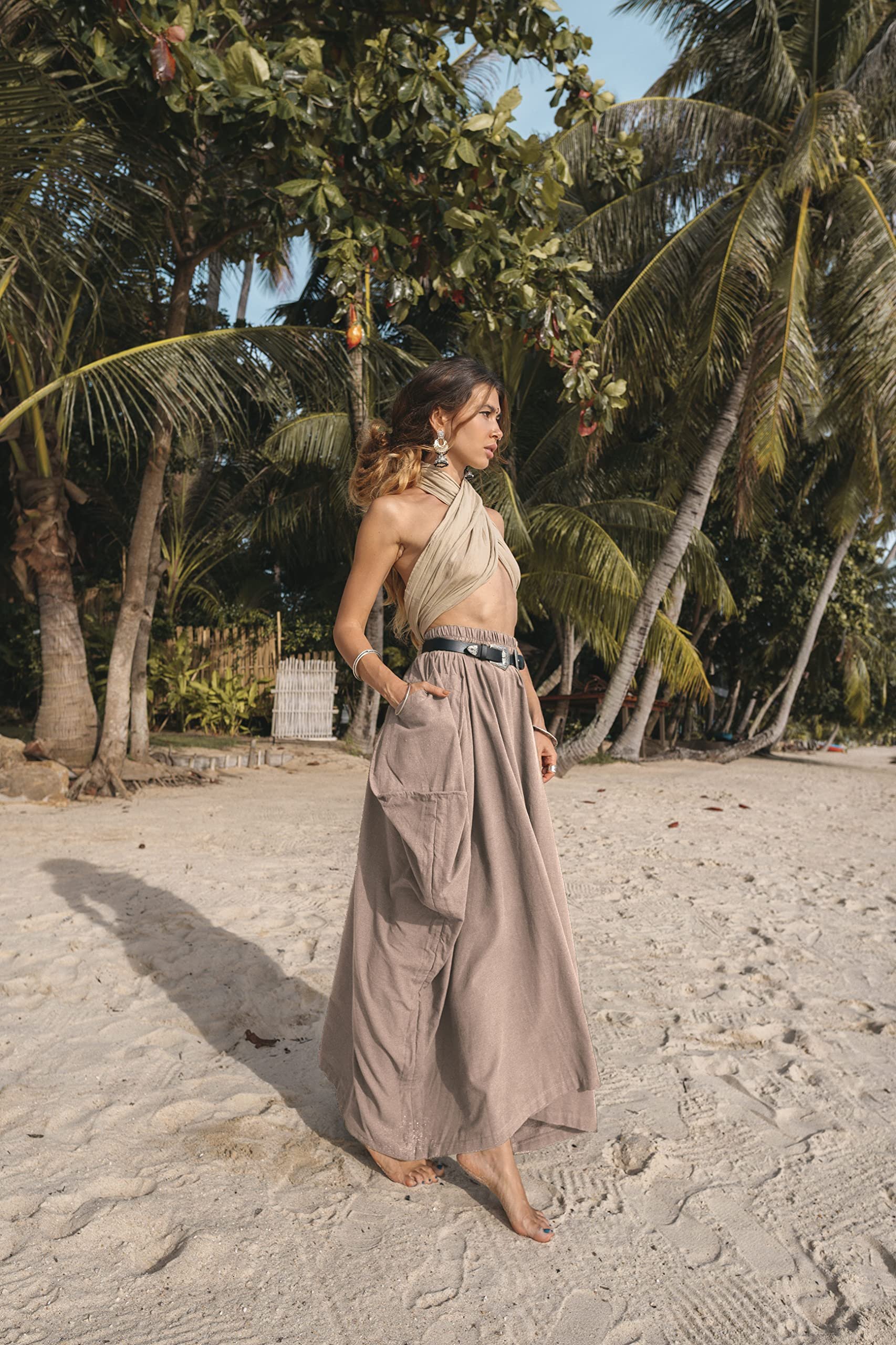 🔥Last Day Promotion 49% OFF - Maxi Boho Skirt with Pockets