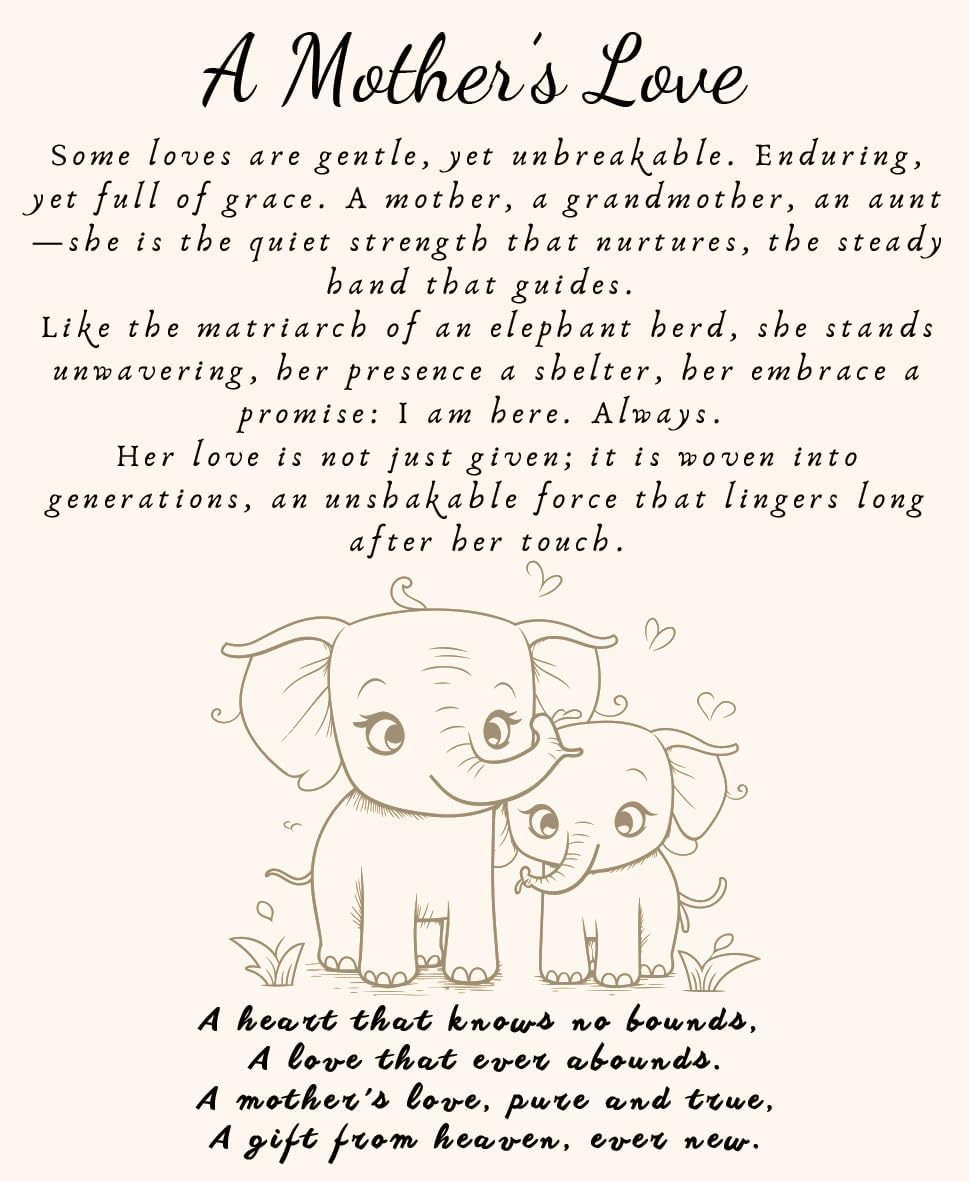 🐘Elephant Mothers Day Card •  Elephant Gifts for Mom