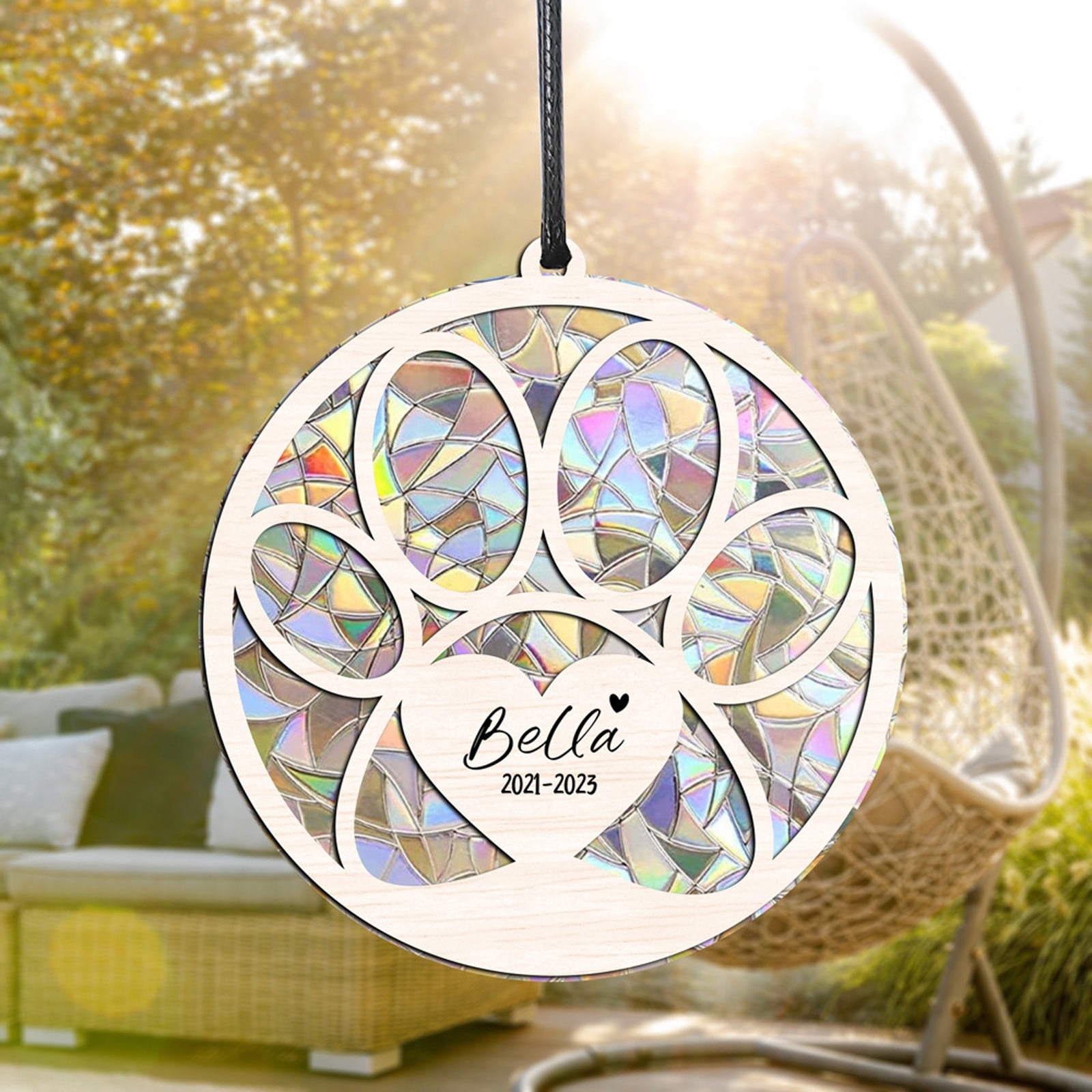 Pet Sun Catcher Wooden ornament