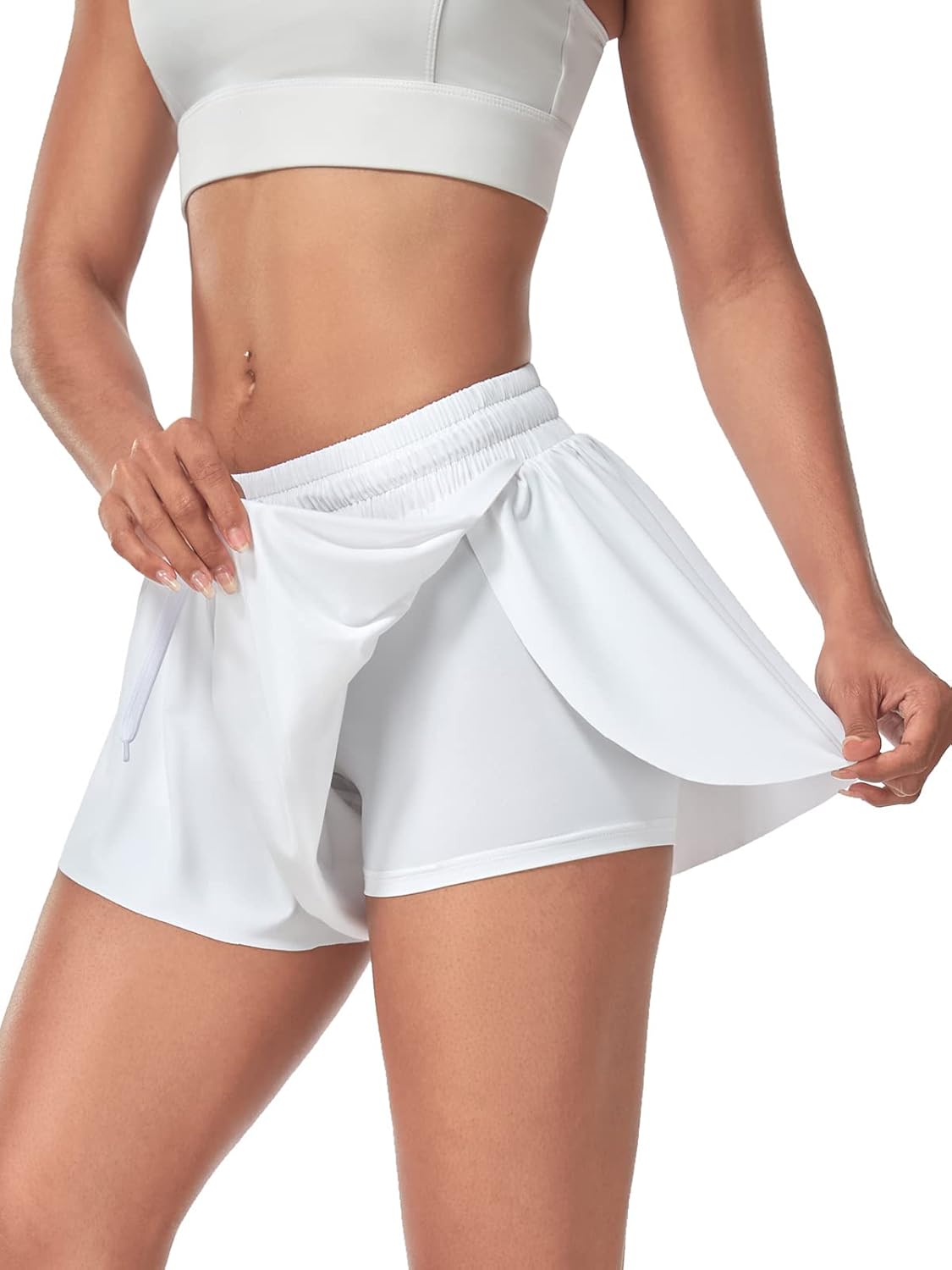 Butterfly Shorts 2 in 1 Flowy Fitness Yoga Shorts for Women