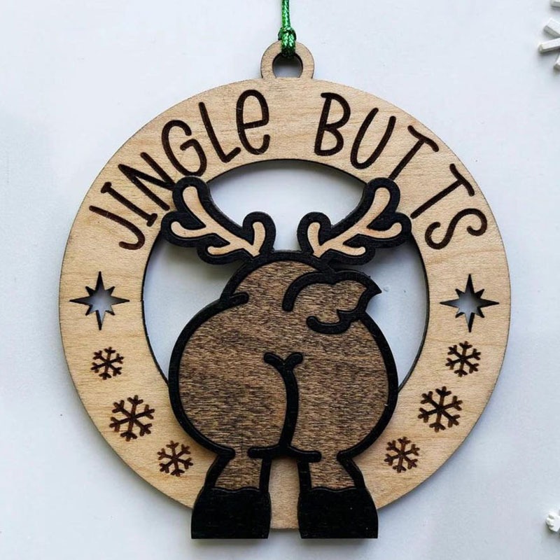 Funny Wooden Christmas Ornaments