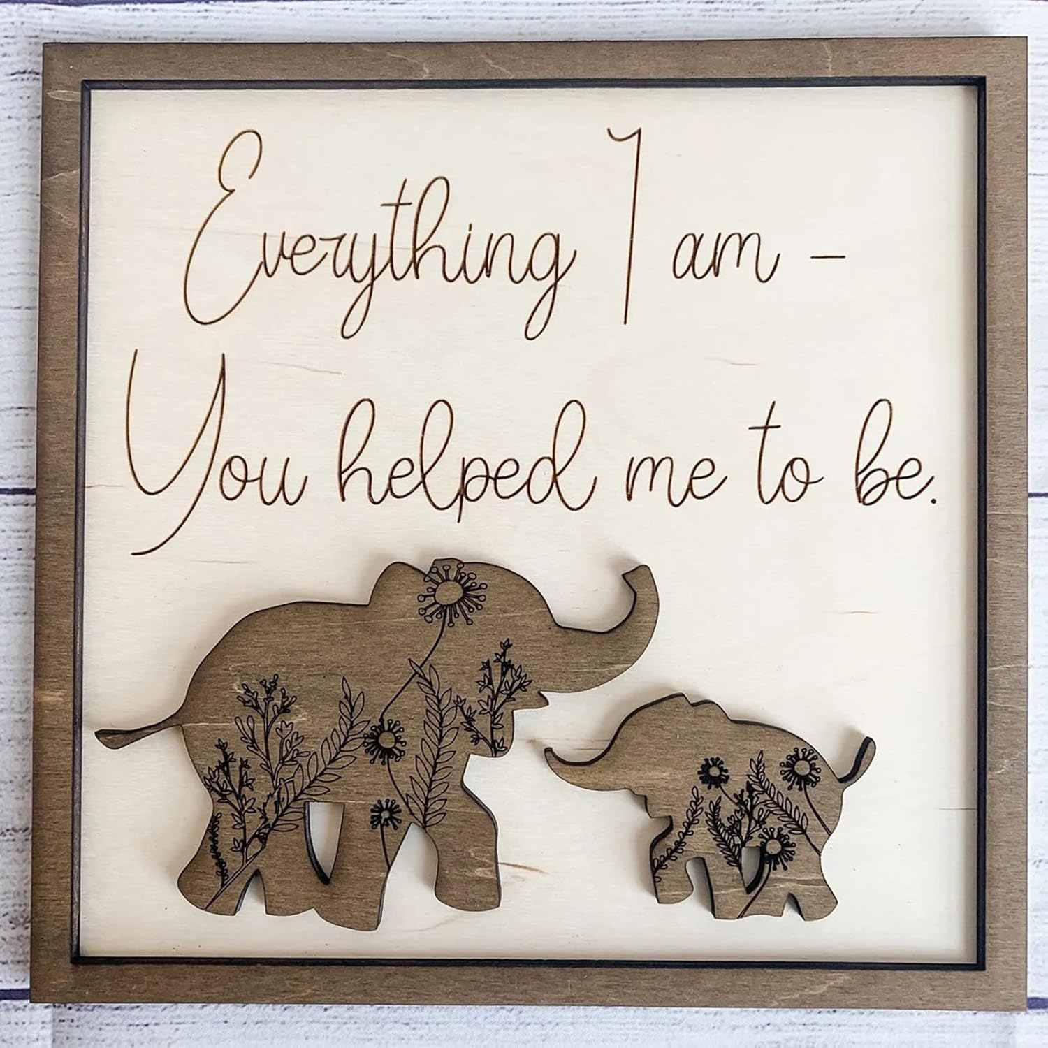Mothers Day Photo Elephant Photo Frame Wooden Photo Frame Decoration