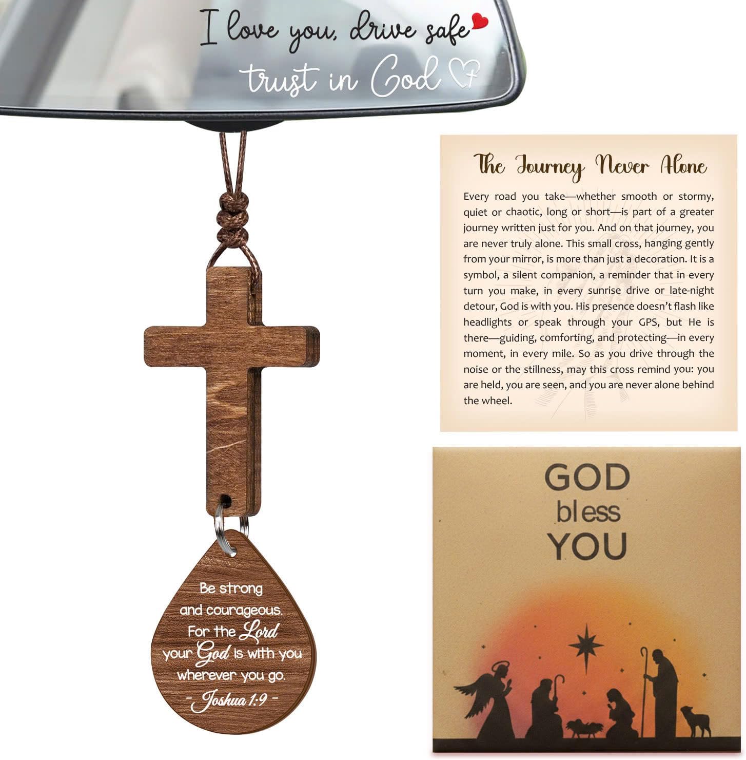 Cross Bible Ornament w/Story Card