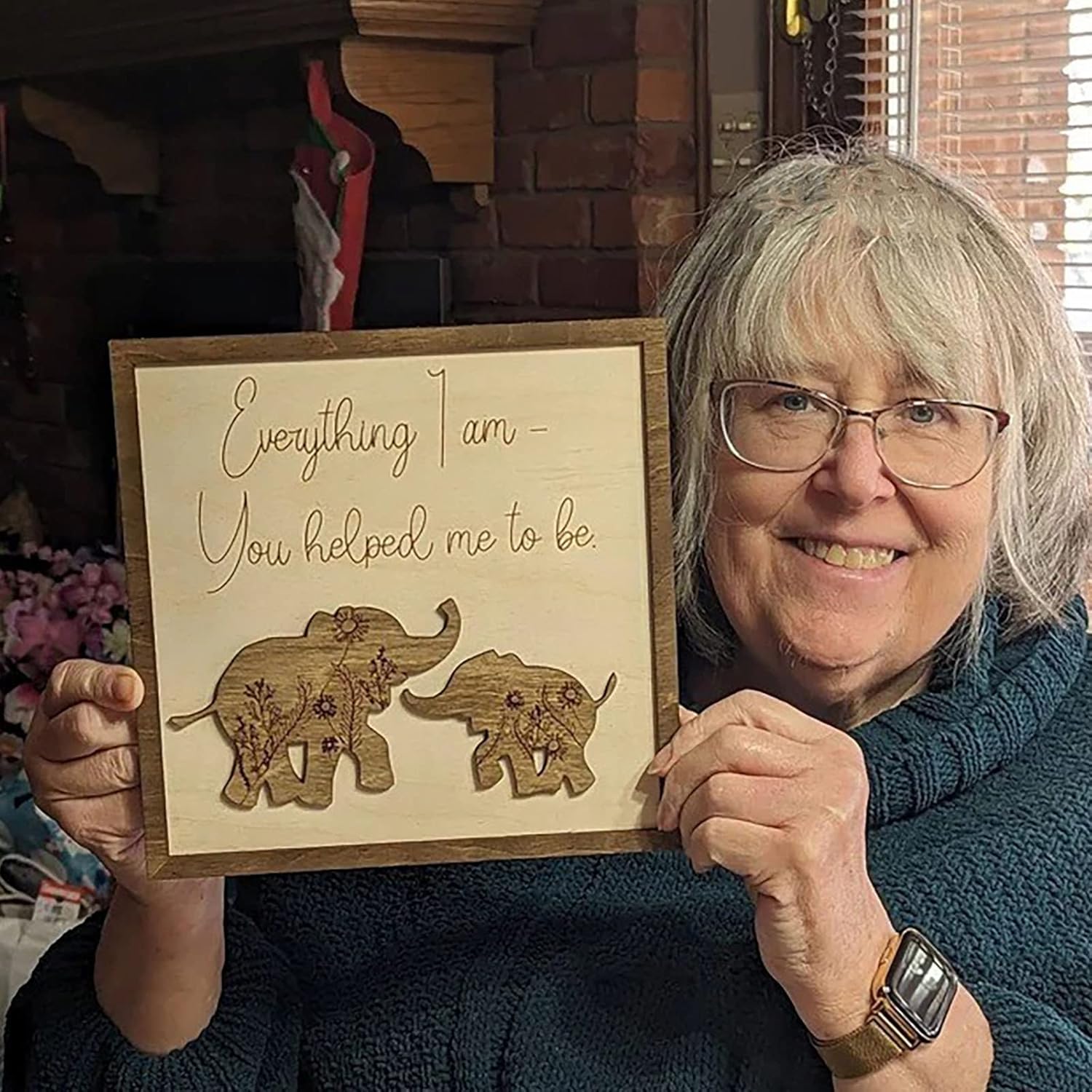 Mothers Day Photo Elephant Photo Frame Wooden Photo Frame Decoration