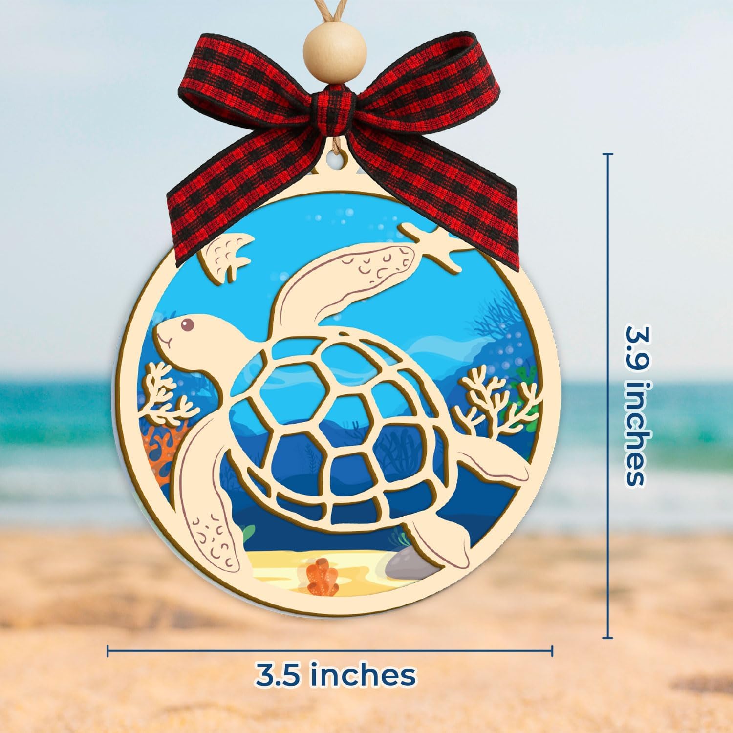 Sea Turtle Ornament Gifts for Women with Story Card