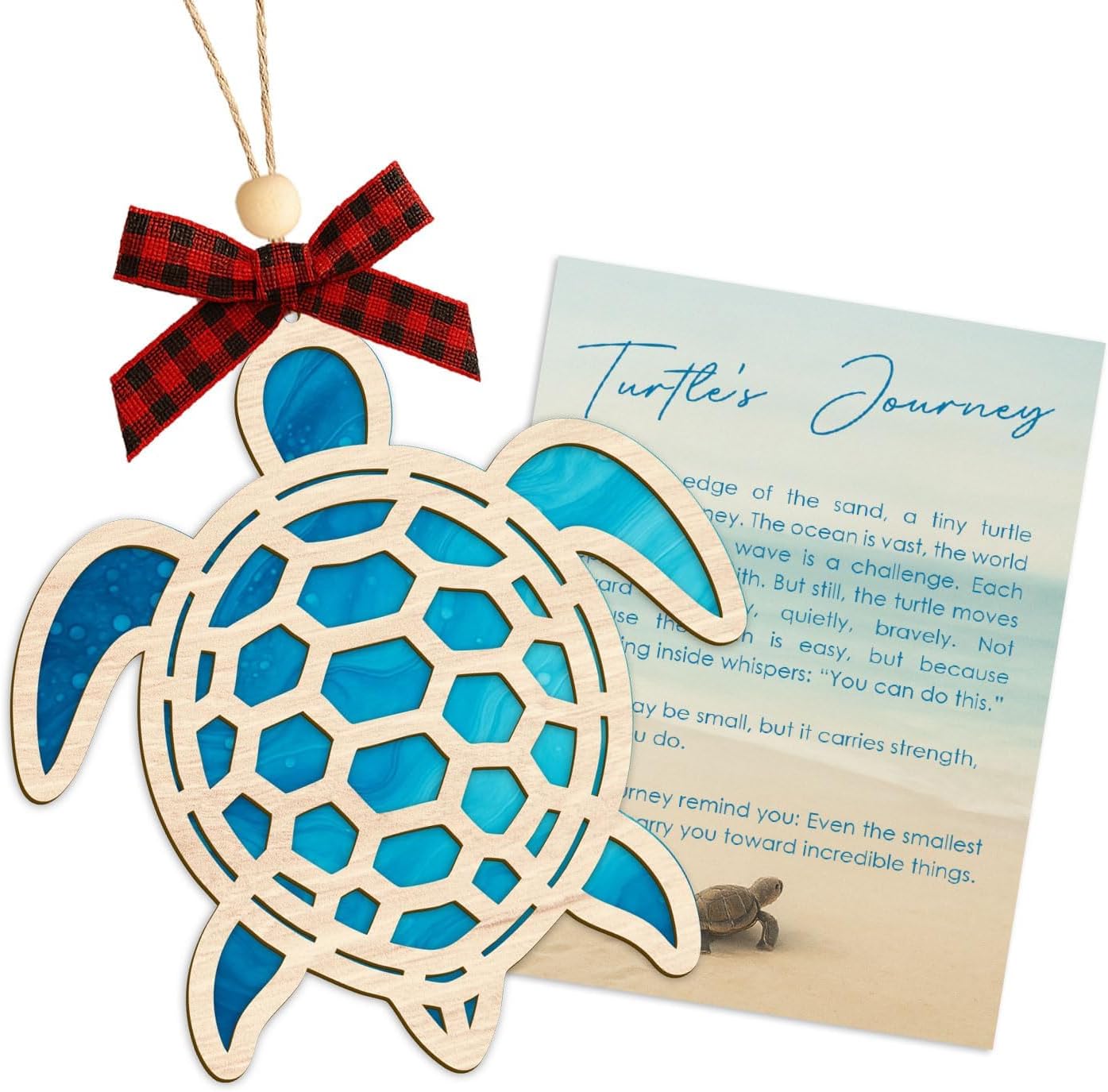 🐢Sea Turtle Suncatcher Ornaments with Story Card