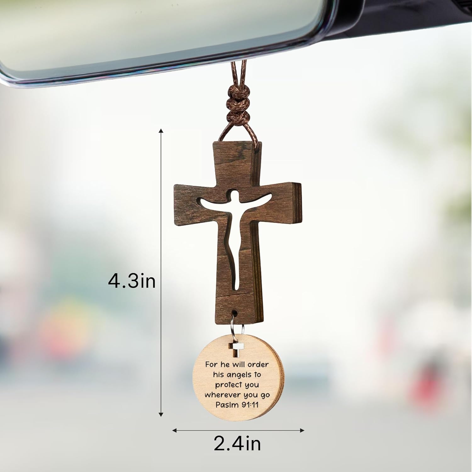 Cross With Bible Verse Ornament