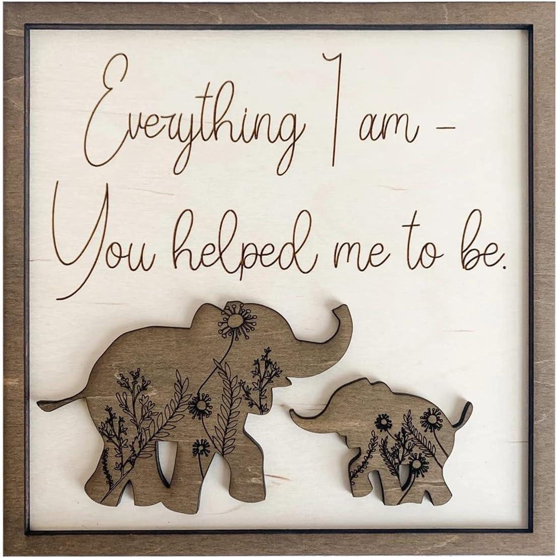 Mothers Day Photo Elephant Photo Frame Wooden Photo Frame Decoration
