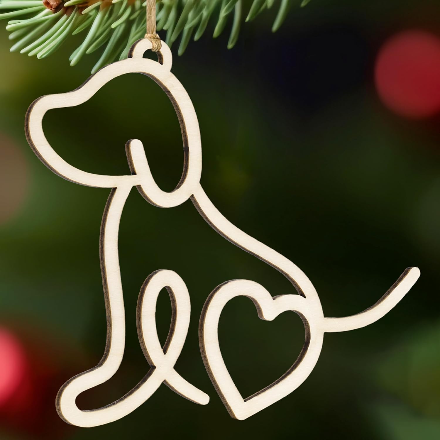Wooden Dog Easter Ornament with Story Card