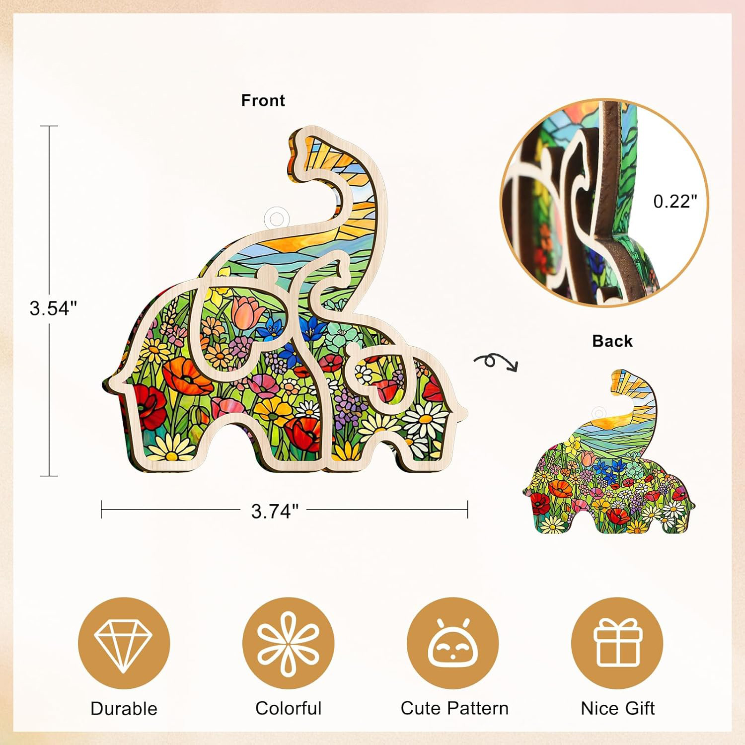 Mother‘s Day - Mom Elephant Ornament with Story Card