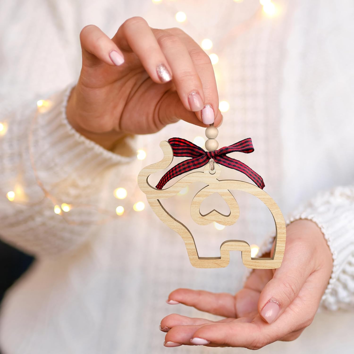 🐘Friendship Elephant Ornament - Wooden Elephant Ornament