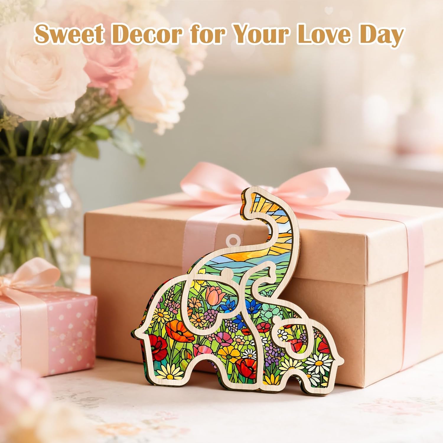 Mother‘s Day - Mom Elephant Ornament with Story Card