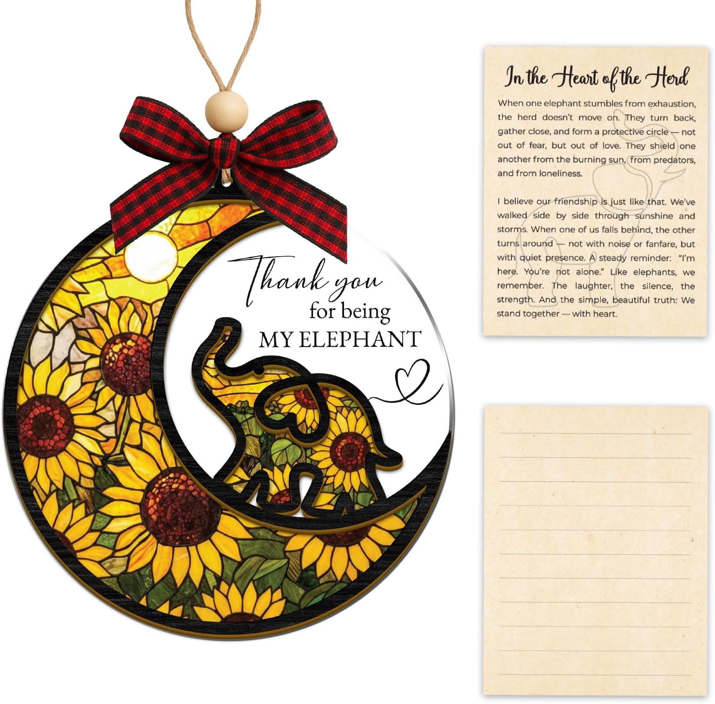 Guardian Tusk Friendship Elephant Ornament